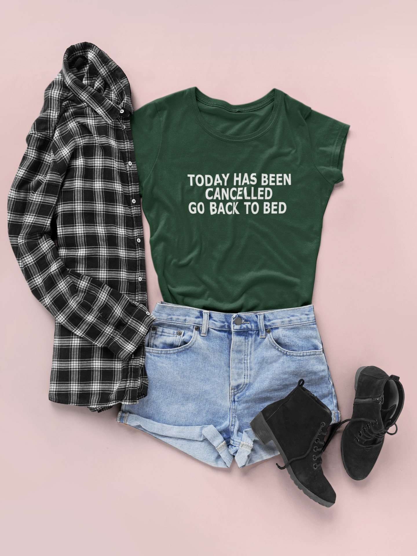 Today Has Been Cancelled Go Back To Bed Alia Bhatt Celebrity T-shirt- FunkyTeesClub