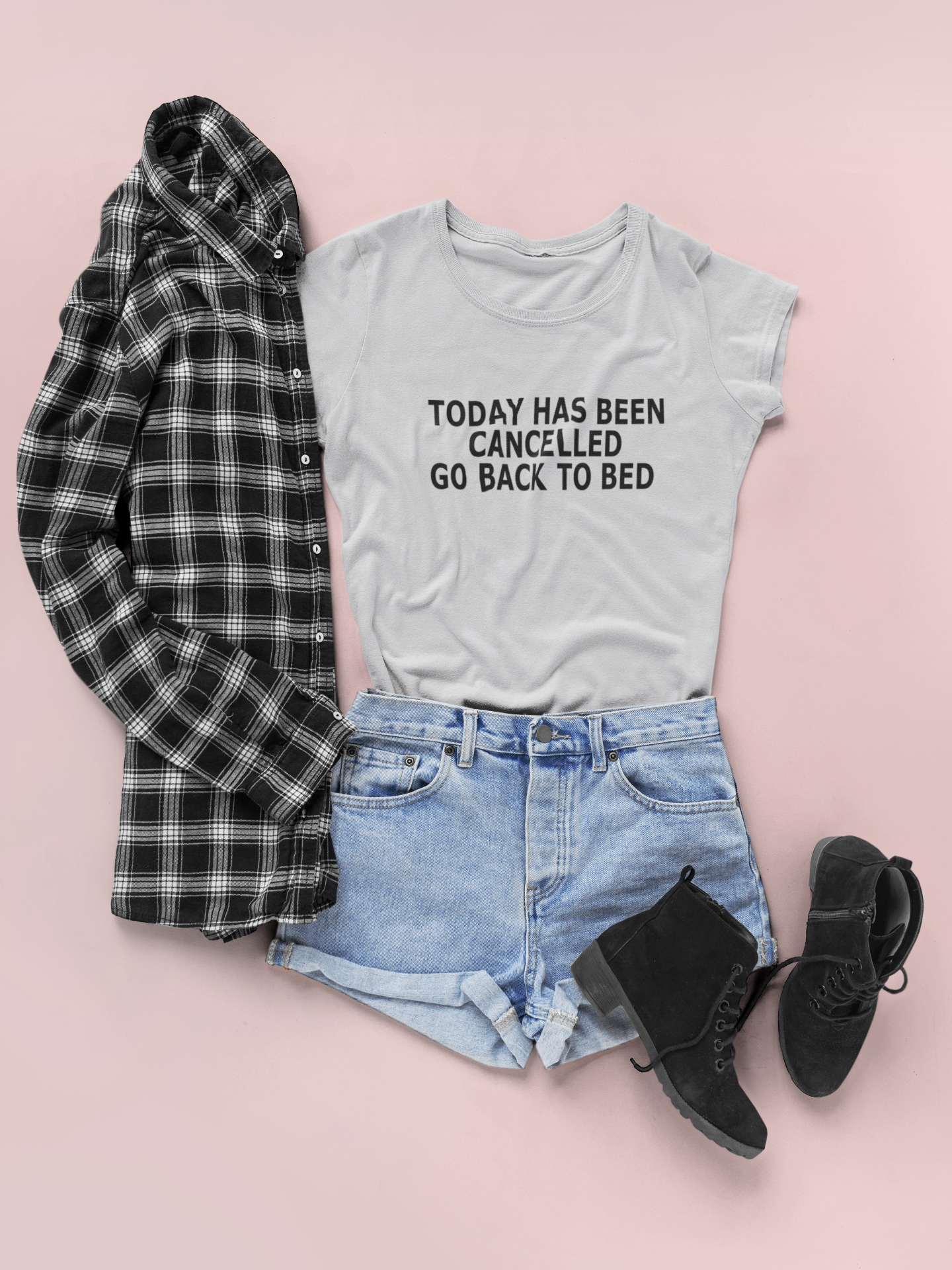 Today Has Been Cancelled Go Back To Bed Alia Bhatt Celebrity T-shirt- FunkyTeesClub