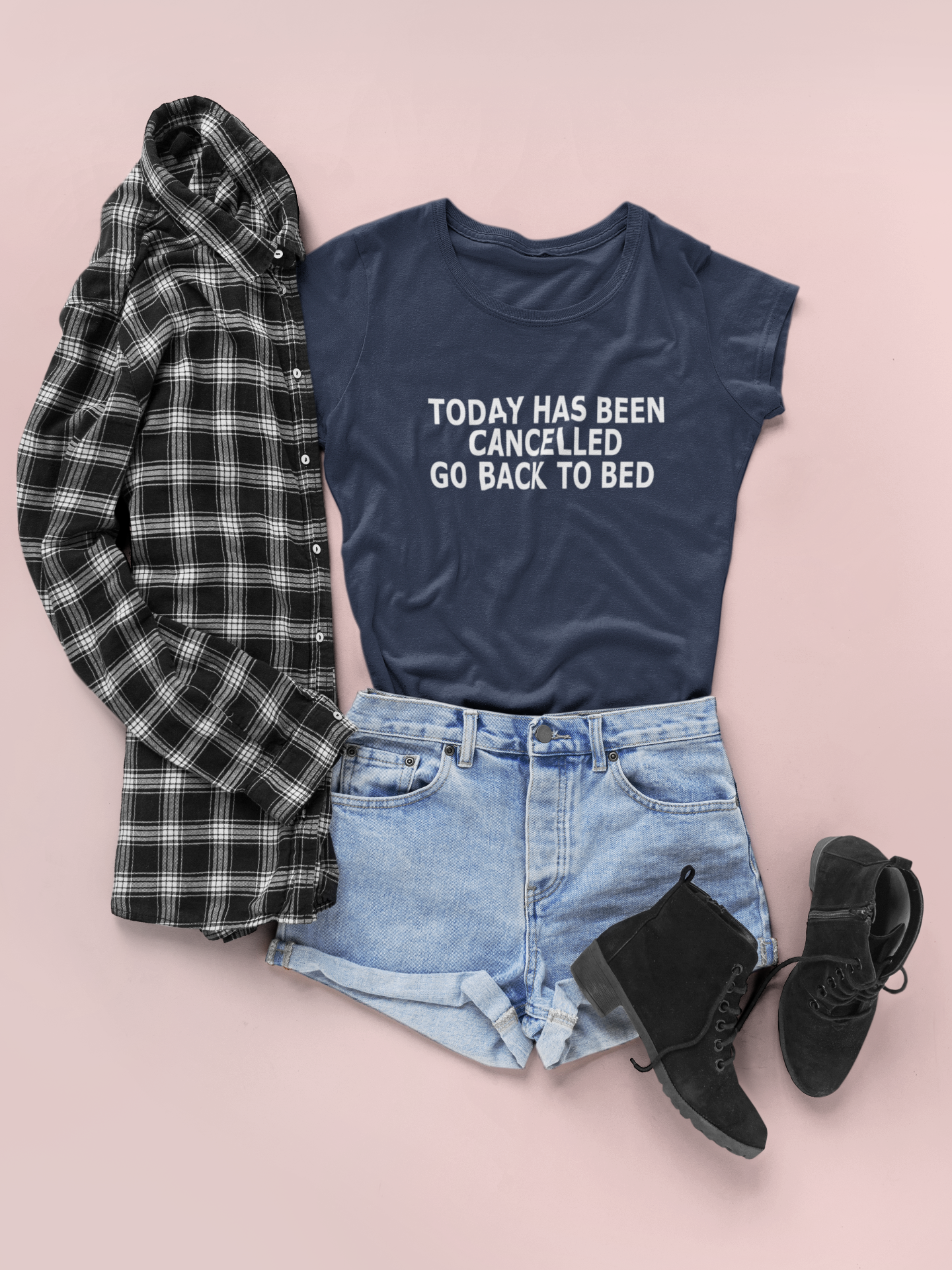 Today Has Been Cancelled Go Back To Bed Alia Bhatt Celebrity T-shirt- FunkyTeesClub