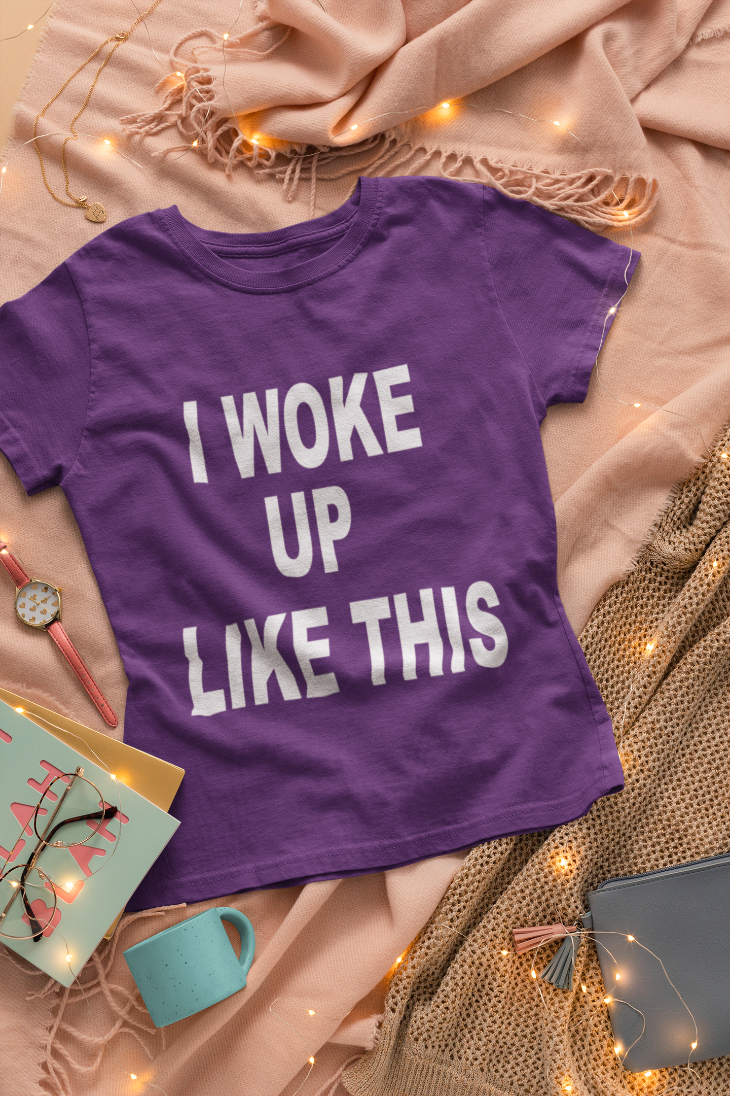 I Woke Up Like This Amelia Lily Celebrity T-shirt- FunkyTeesClub