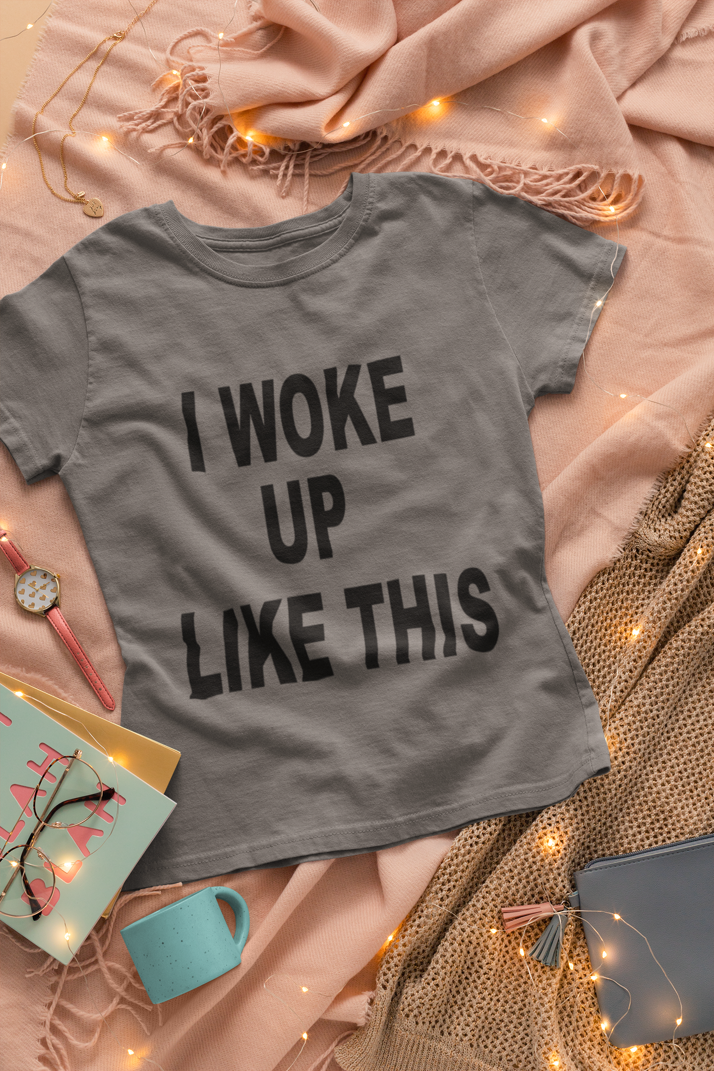 I Woke Up Like This Amelia Lily Celebrity T-shirt- FunkyTeesClub