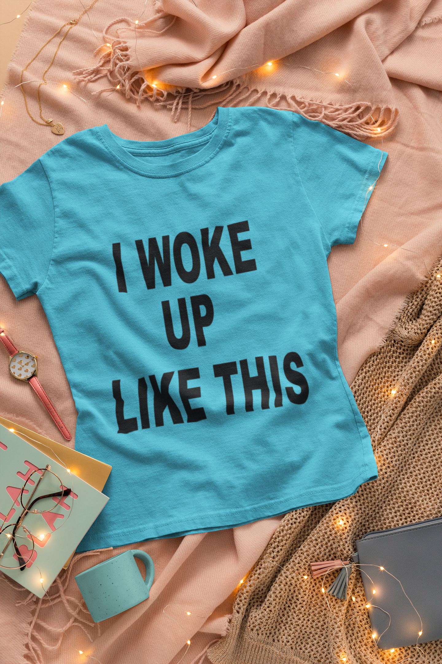 I Woke Up Like This Amelia Lily Celebrity T-shirt- FunkyTeesClub