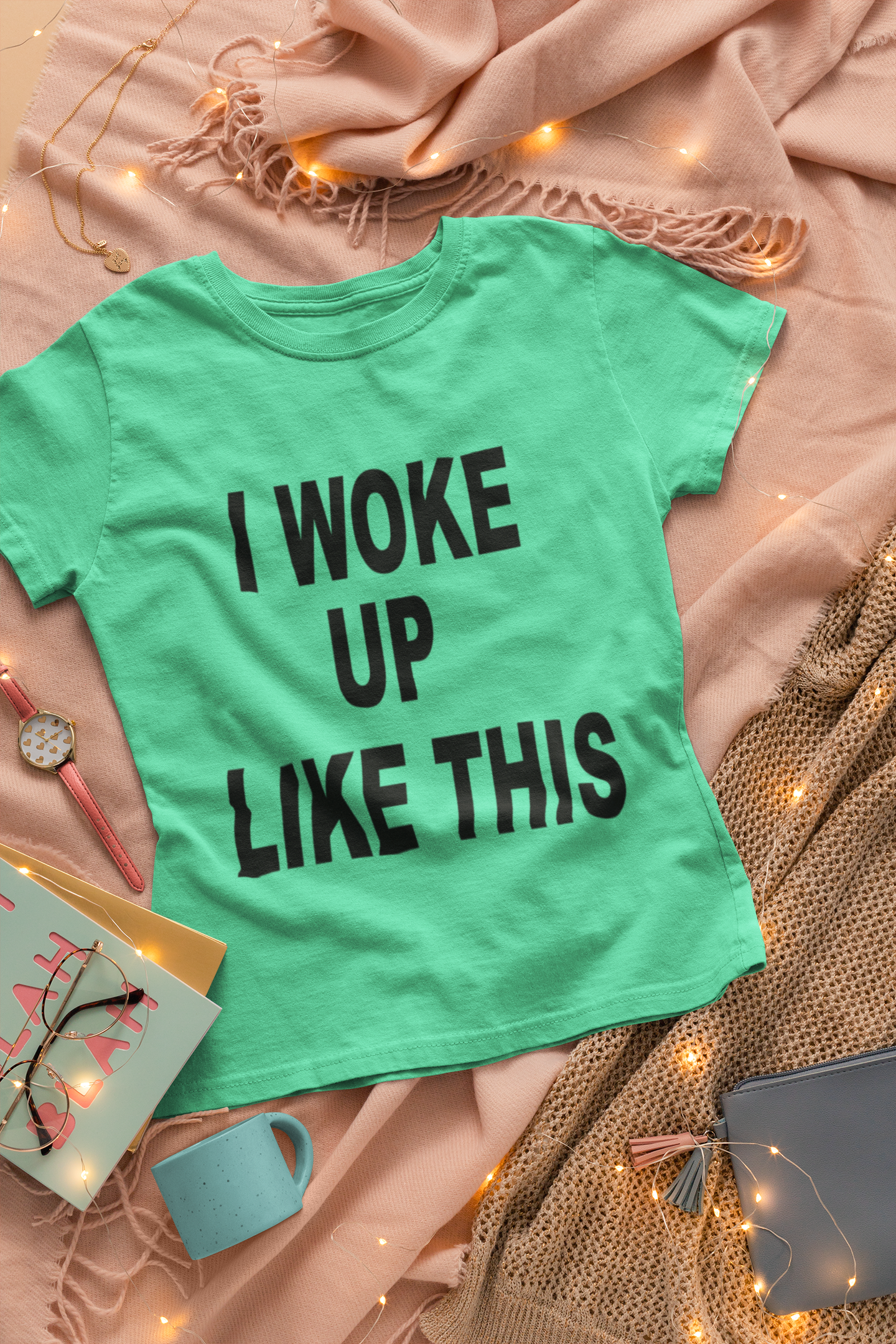 I Woke Up Like This Amelia Lily Celebrity T-shirt- FunkyTeesClub