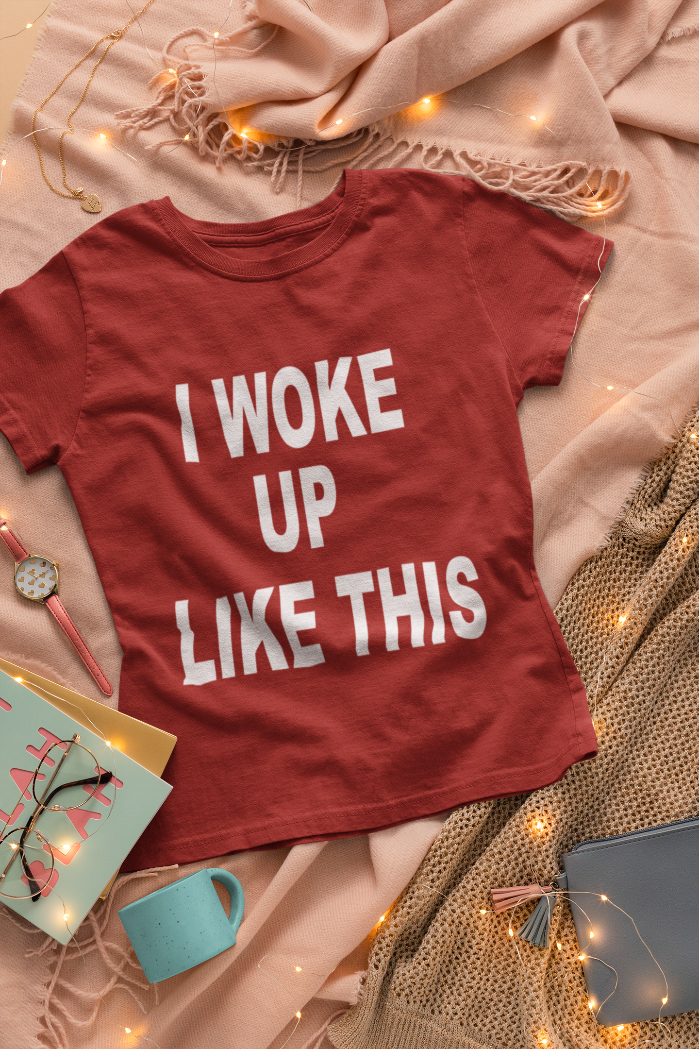 I Woke Up Like This Amelia Lily Celebrity T-shirt- FunkyTeesClub