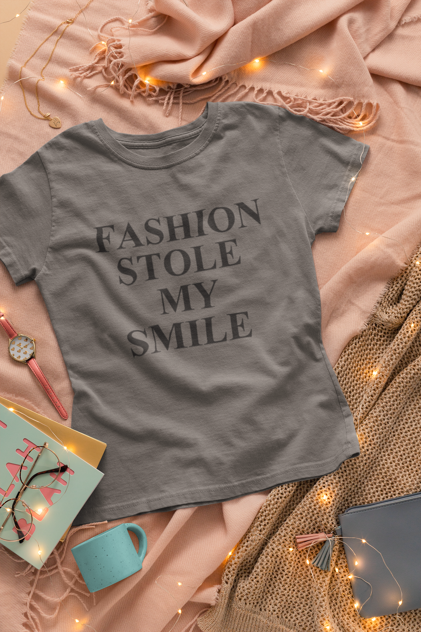 Fashion Stole My Smile Victoria Beckham Celebrity T-shirt- FunkyTeesClub