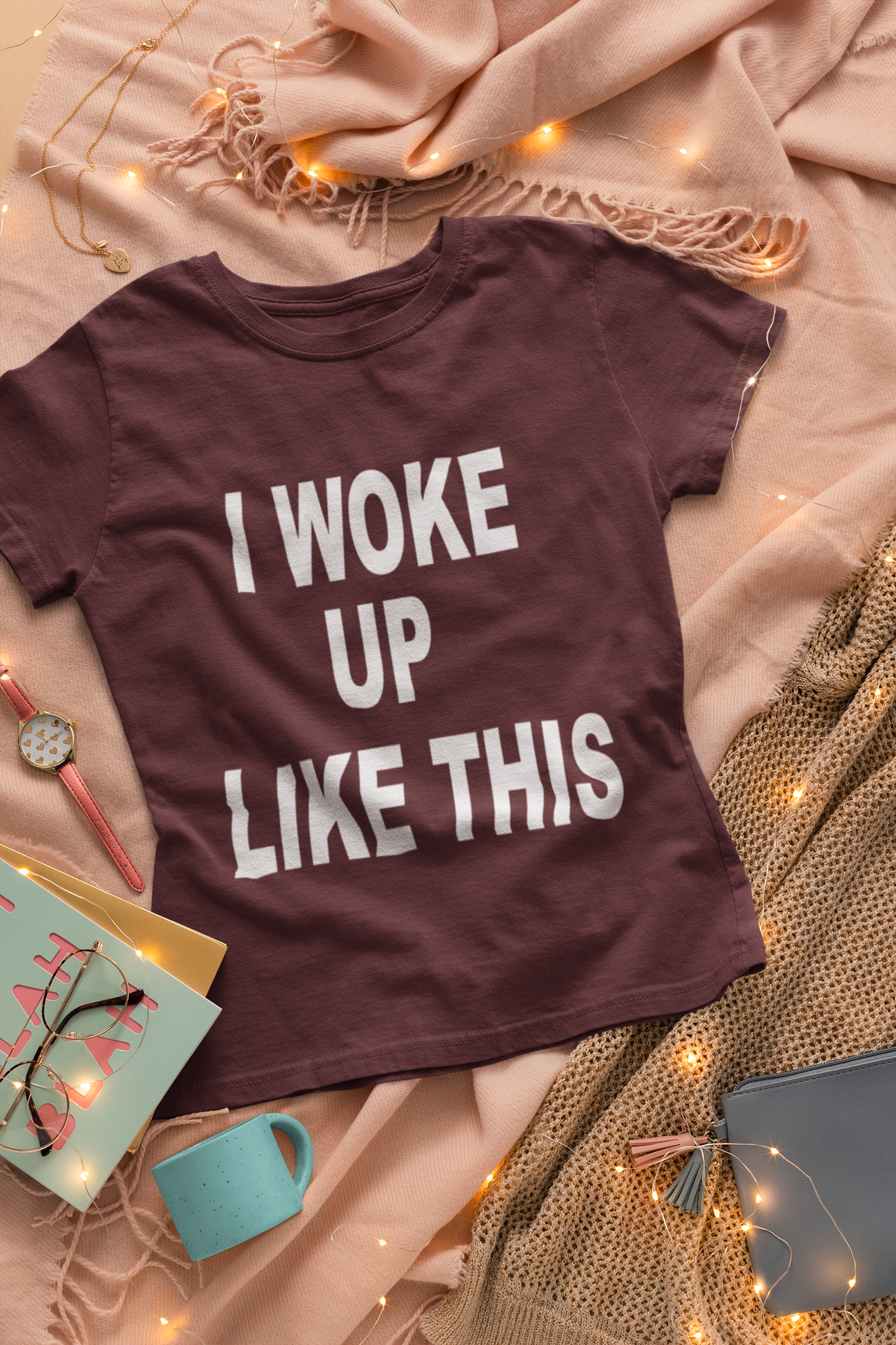 I Woke Up Like This Amelia Lily Celebrity T-shirt- FunkyTeesClub