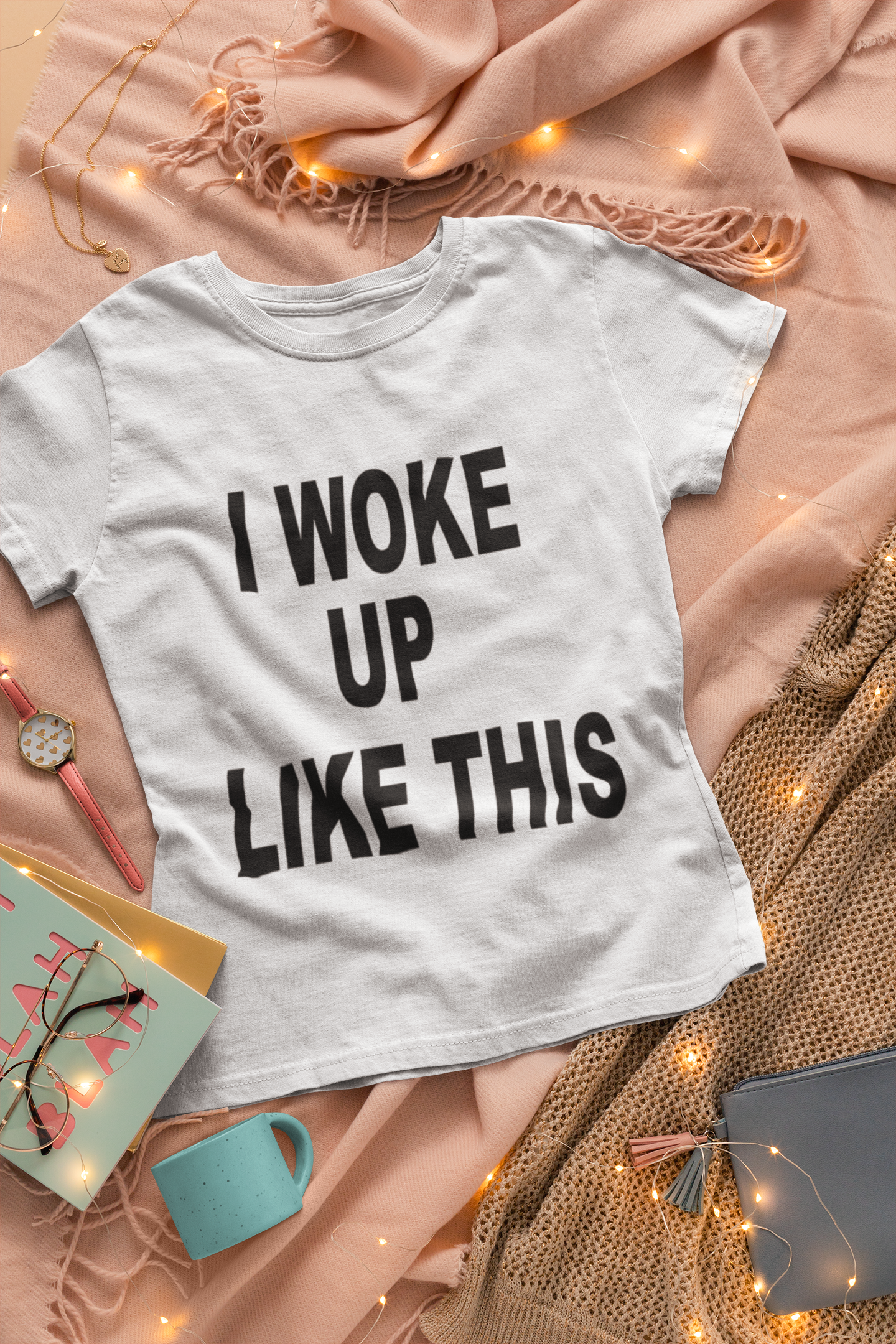 I Woke Up Like This Amelia Lily Celebrity T-shirt- FunkyTeesClub