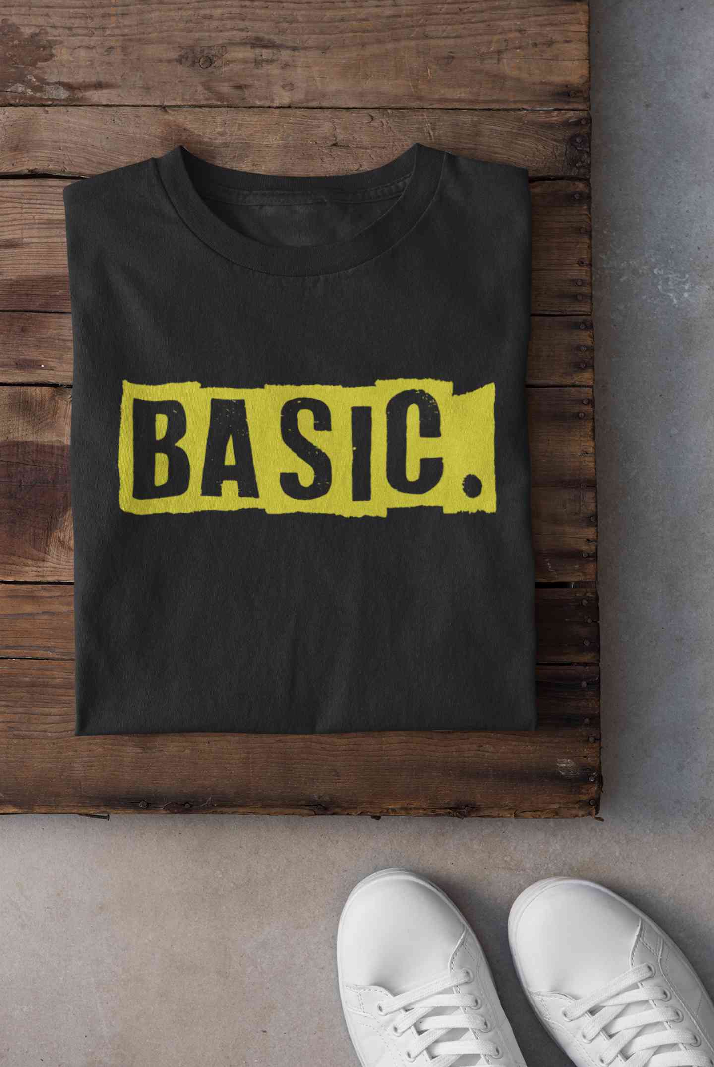 Basic Typography Mens Half Sleeves T-shirt- FunkyTeesClub