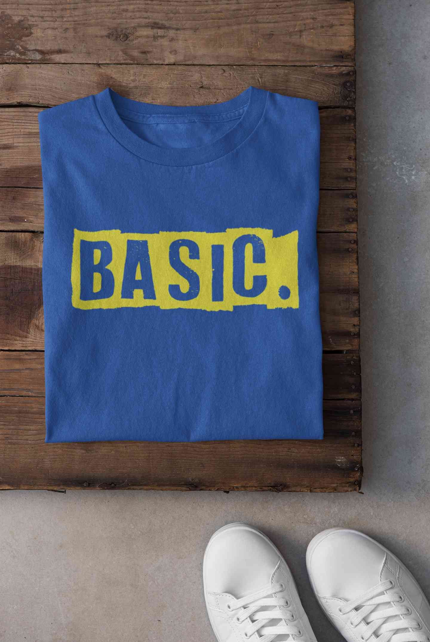 Basic Typography Mens Half Sleeves T-shirt- FunkyTeesClub