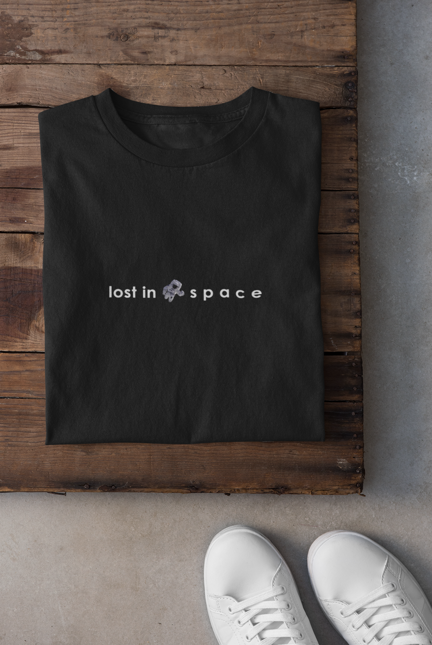 Lost in space Minimal Women Half Sleeves T-shirt- FunkyTeesClub
