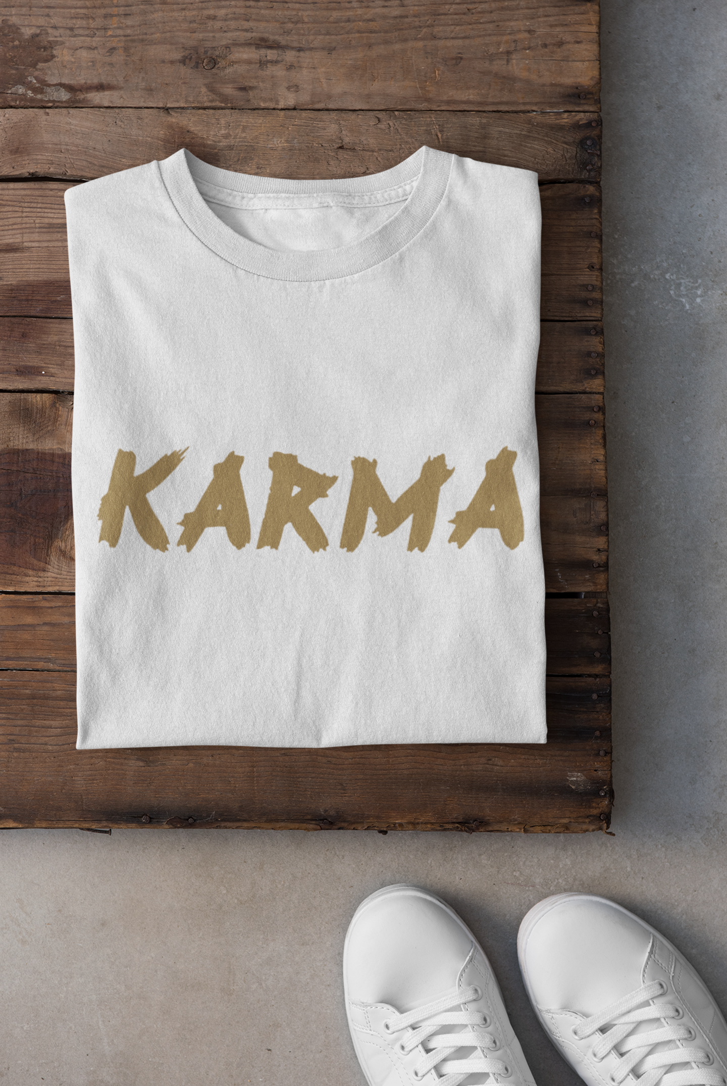 Karma Mens Half Sleeves T-shirt- FunkyTeesClub