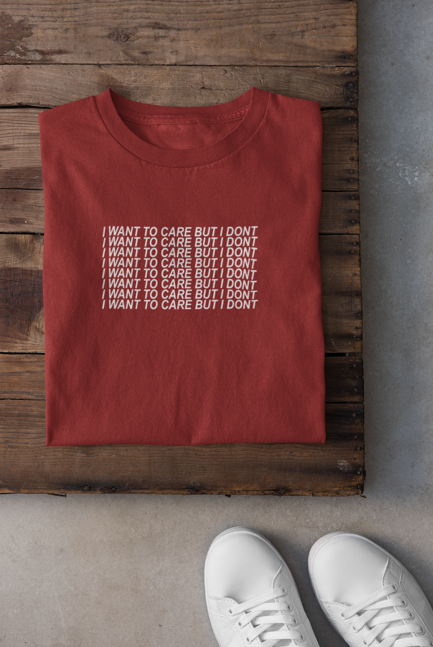 I Want To Care But I Dont Mens Half Sleeves T-shirt- FunkyTeesClub