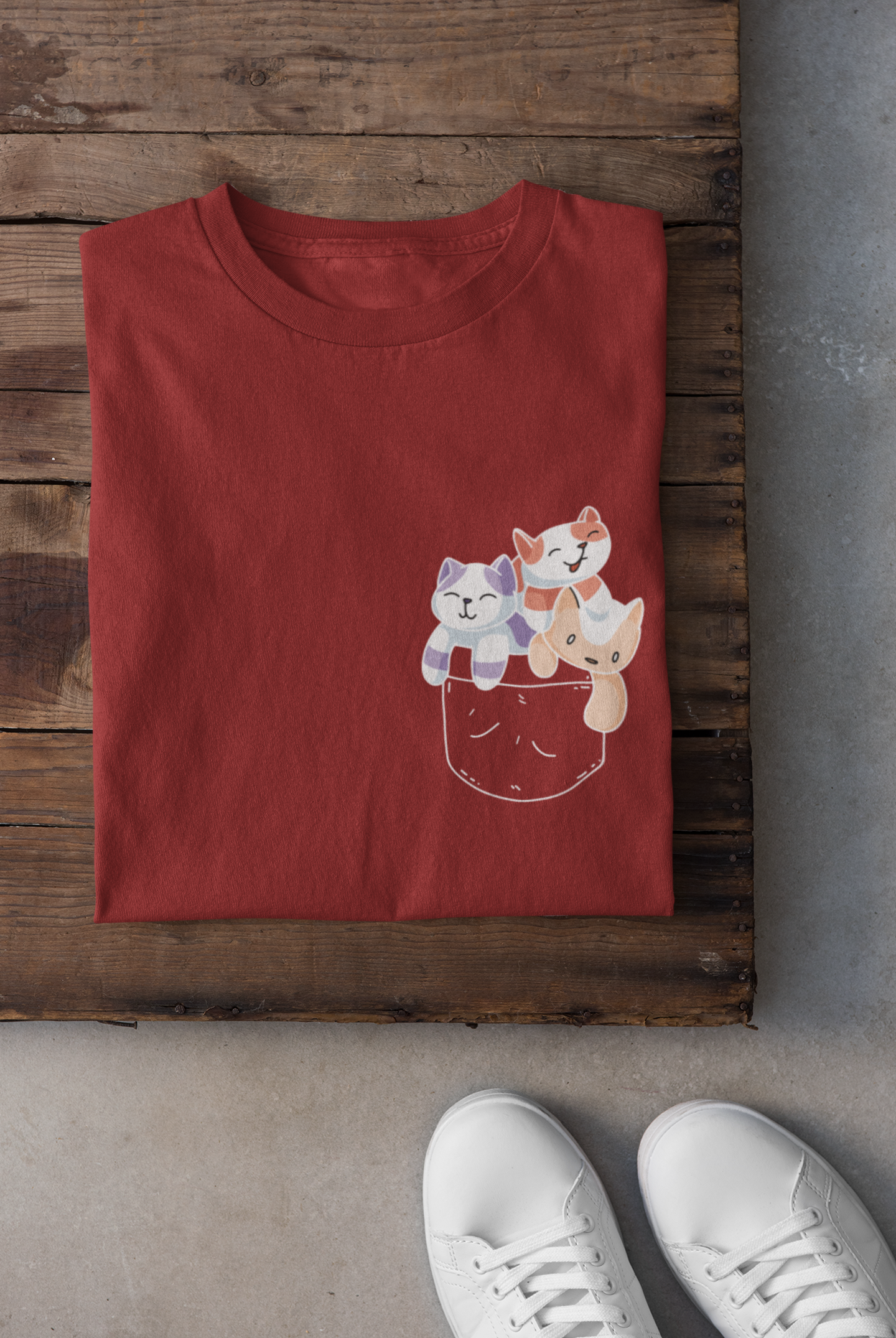 Cute Kitty Mens Half Sleeves T-shirt- FunkyTeesClub