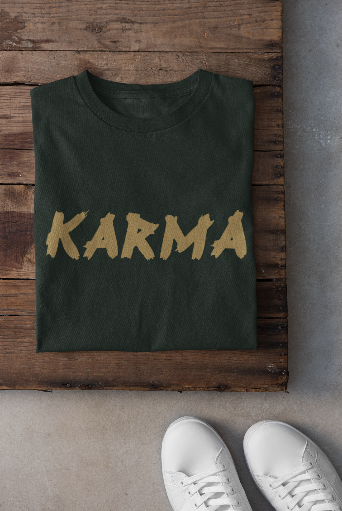 Karma Mens Half Sleeves T-shirt- FunkyTeesClub