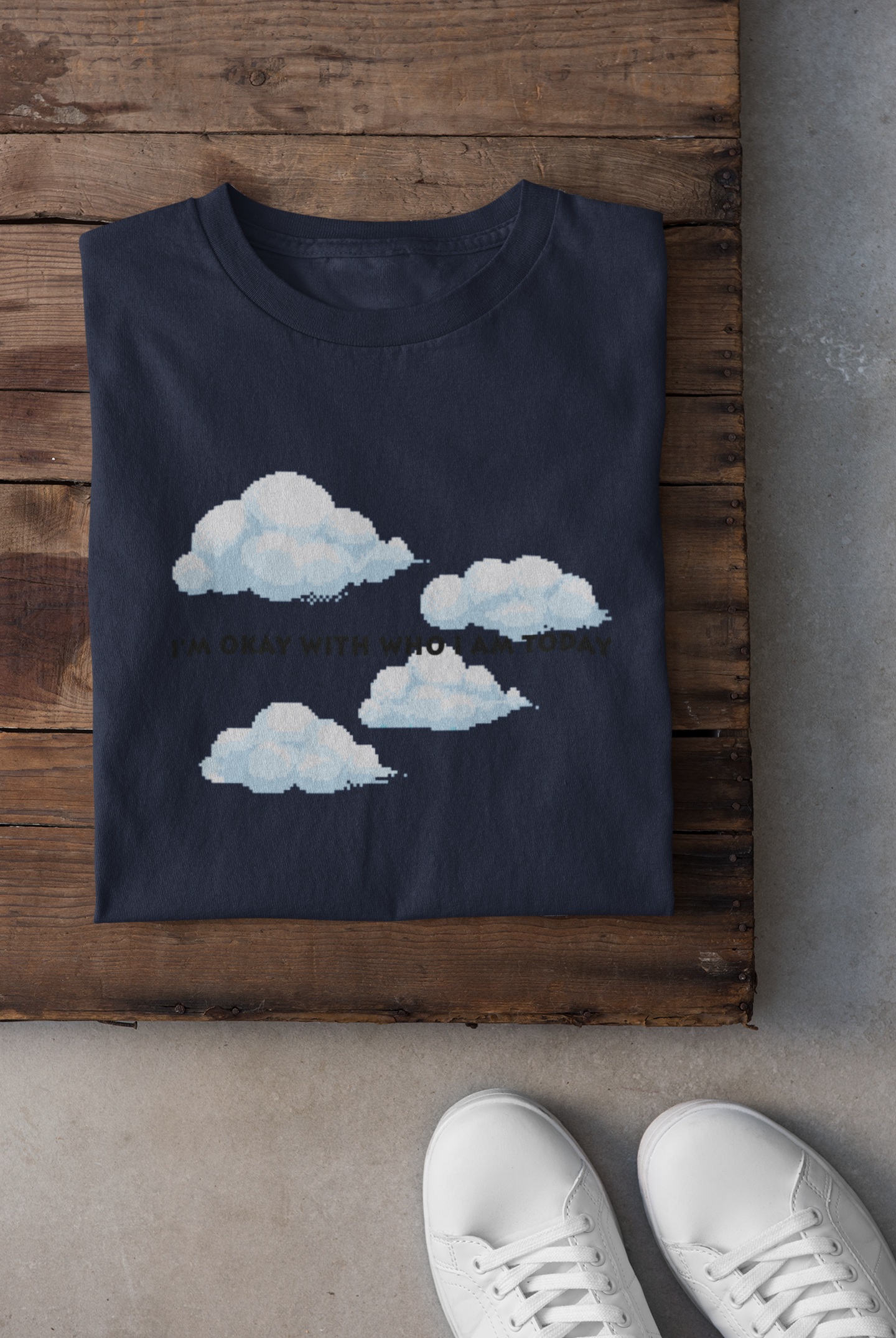 I am ok with who I am today Minimal Women Half Sleeves T-shirt- FunkyTeesClub