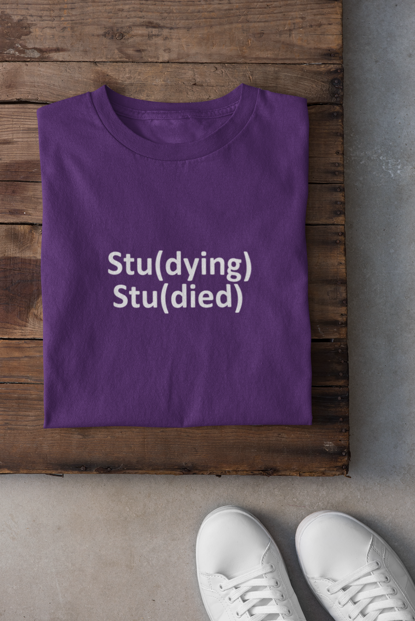 Study Mens Half Sleeves T-shirt- FunkyTeesClub