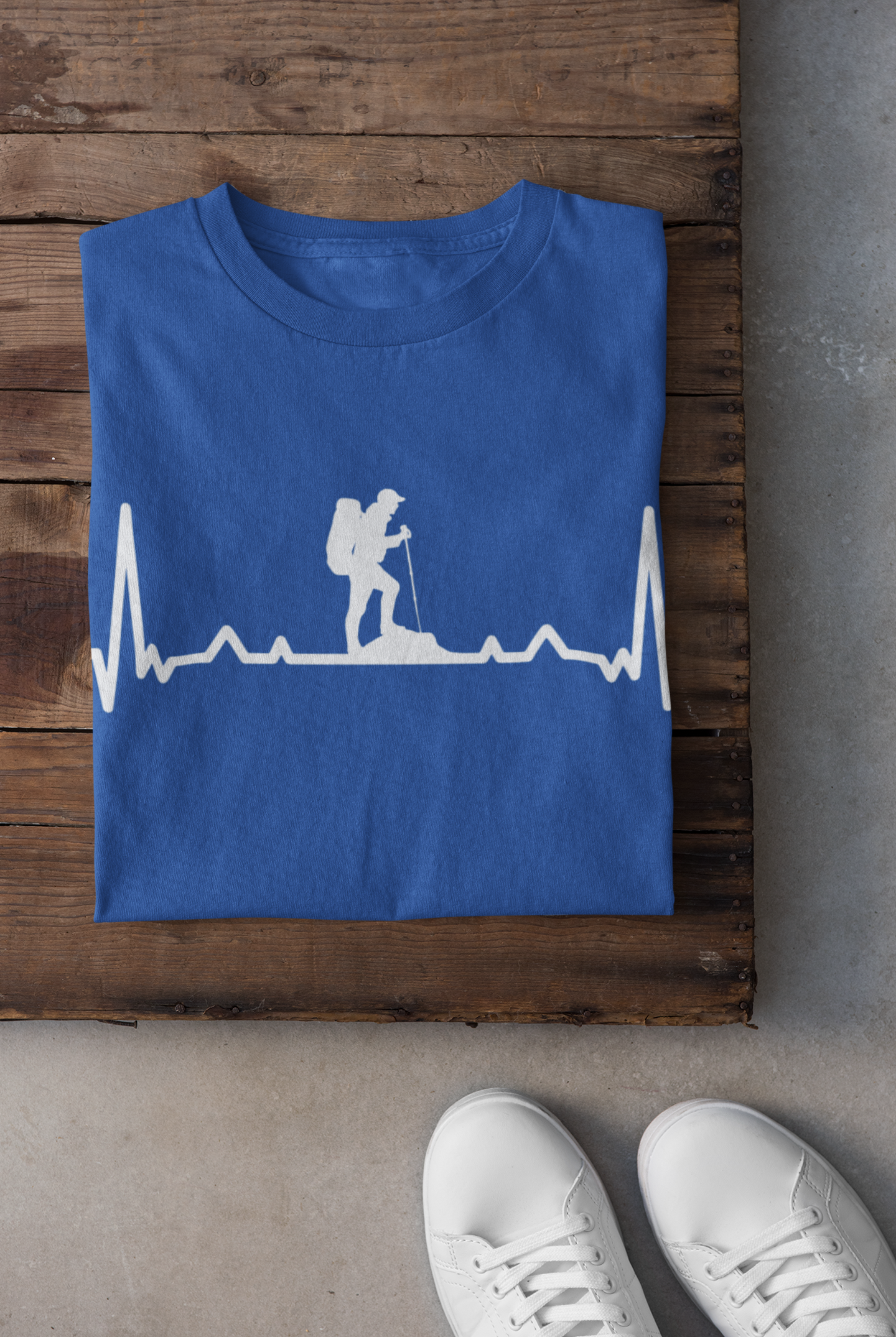 Hiking Heartbeat Women Half Sleeves T-shirt- FunkyTeesClub