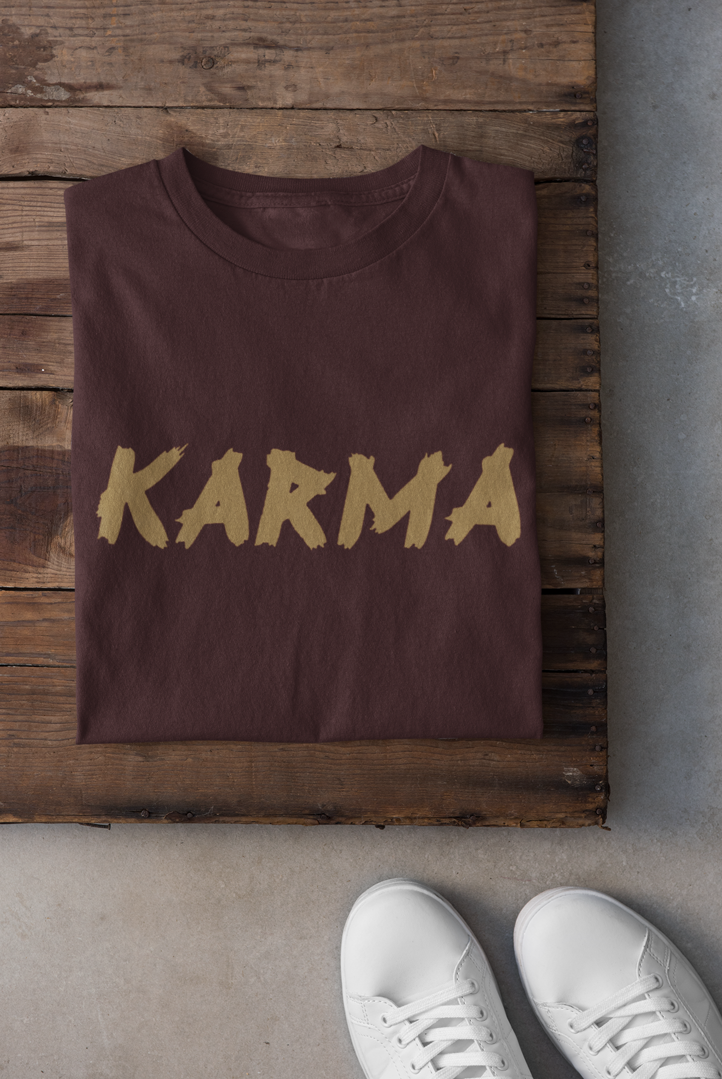 Karma Mens Half Sleeves T-shirt- FunkyTeesClub