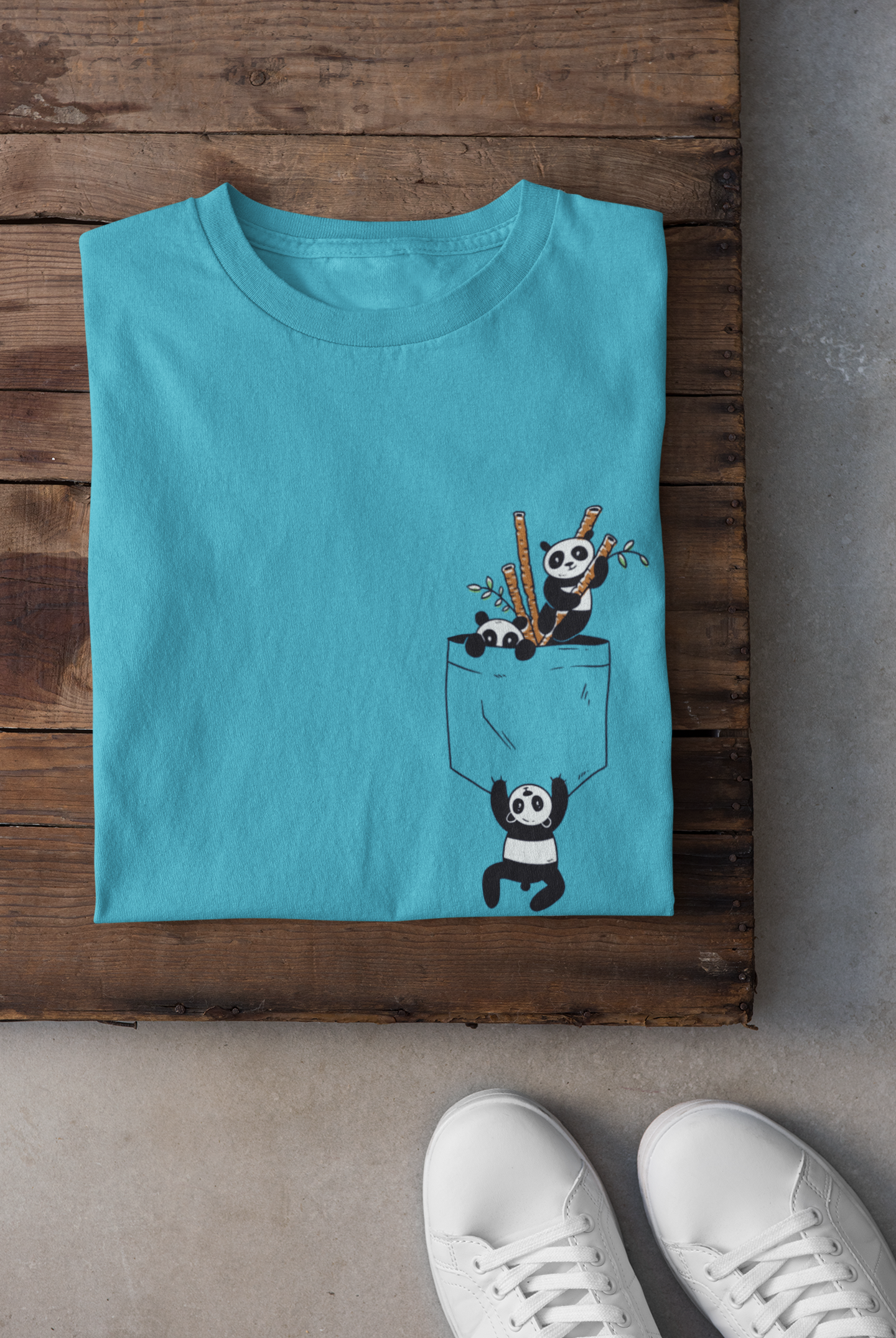 Panda Mens Half Sleeves T-shirt- FunkyTeesClub