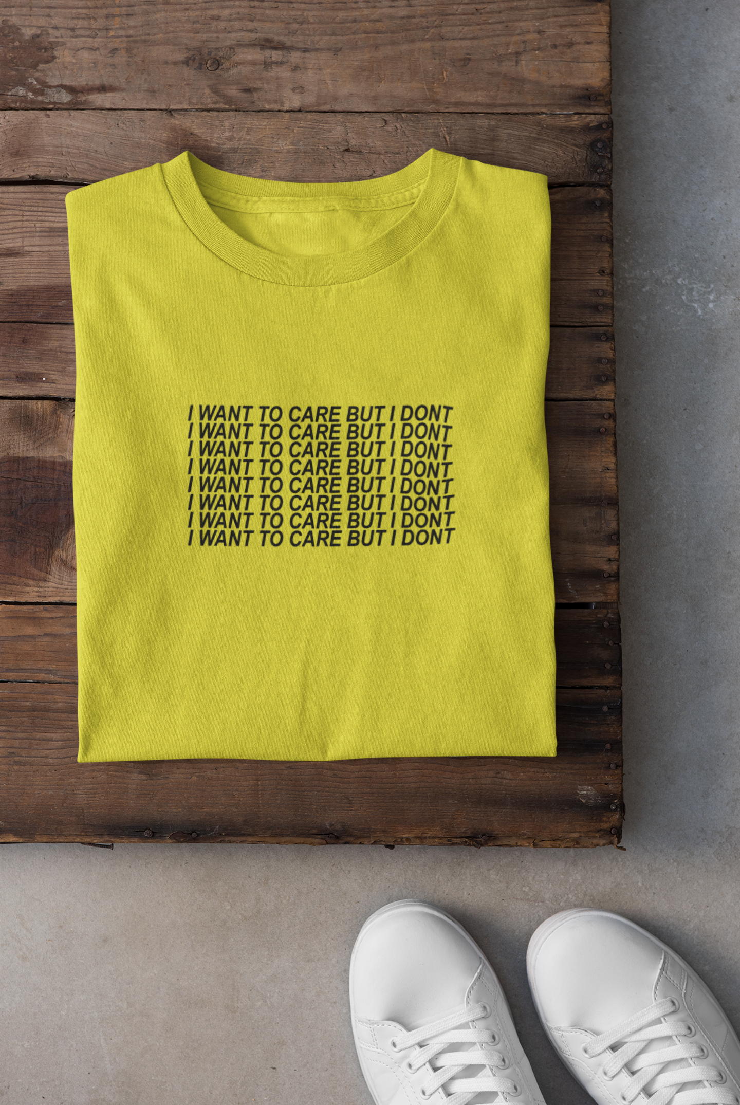 I Want To Care But I Dont Mens Half Sleeves T-shirt- FunkyTeesClub
