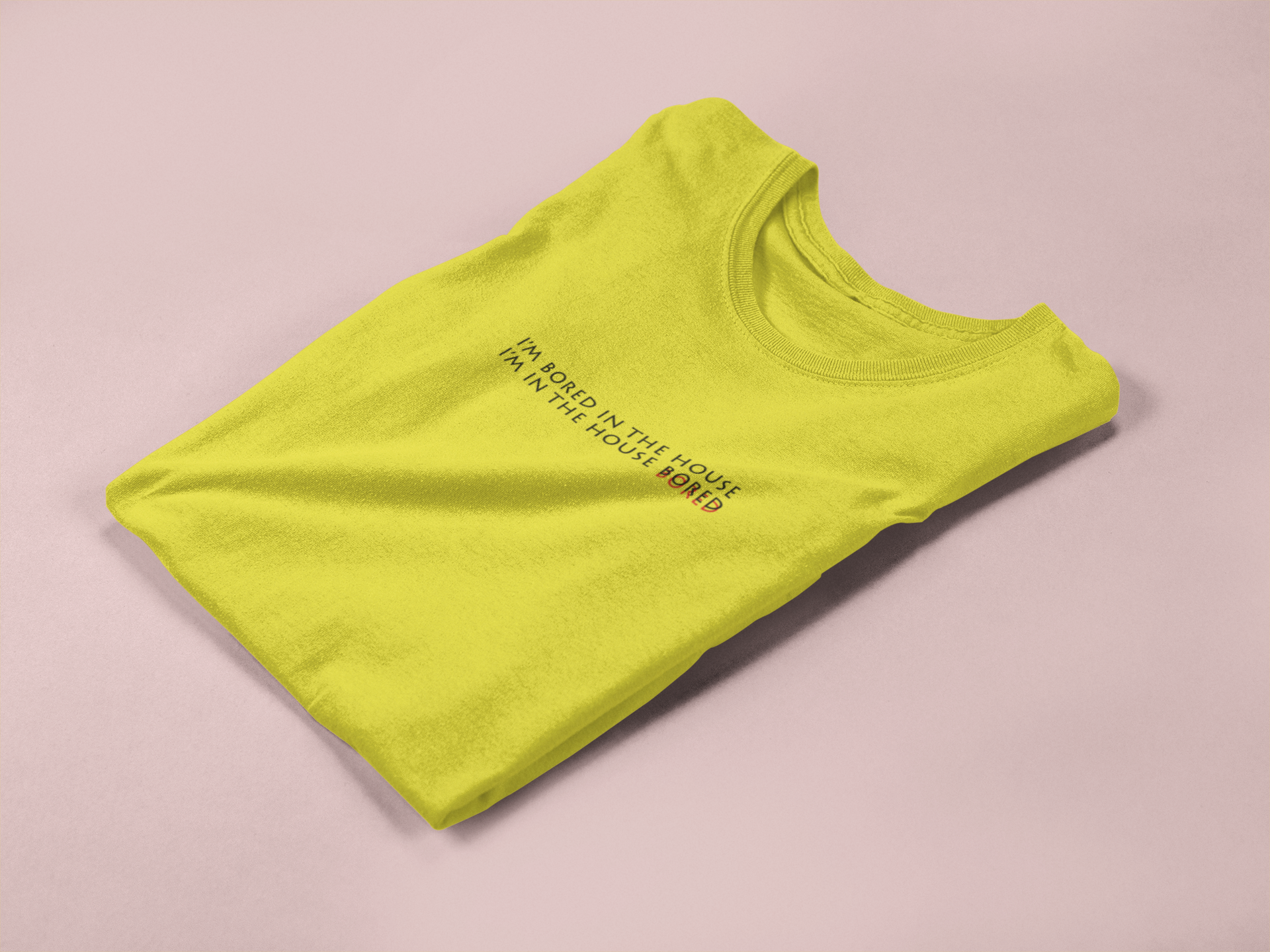 I am bored in the house Minimal Mens Half Sleeves T-shirt- FunkyTeesClub