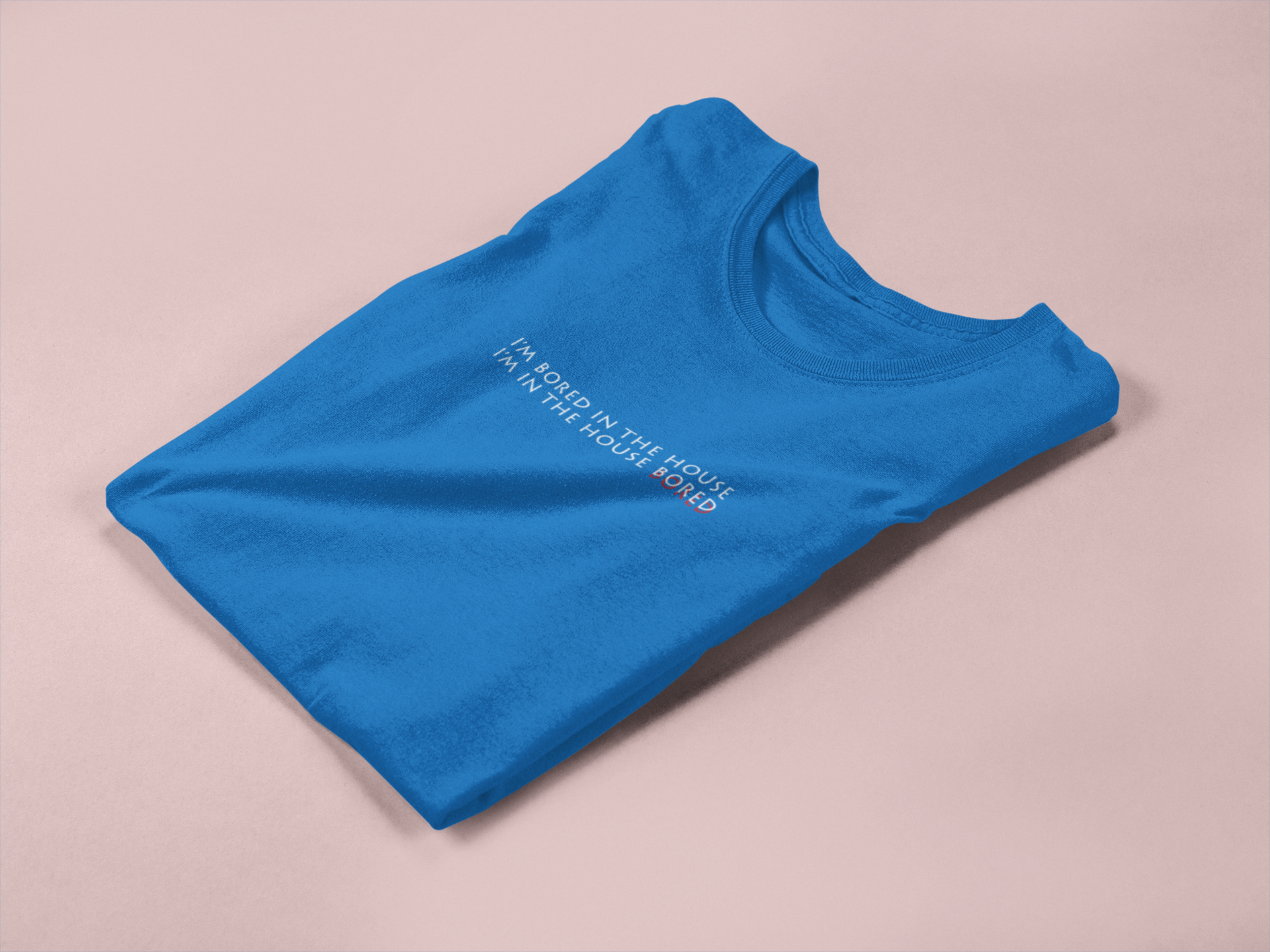 I am bored in the house Minimal Mens Half Sleeves T-shirt- FunkyTeesClub