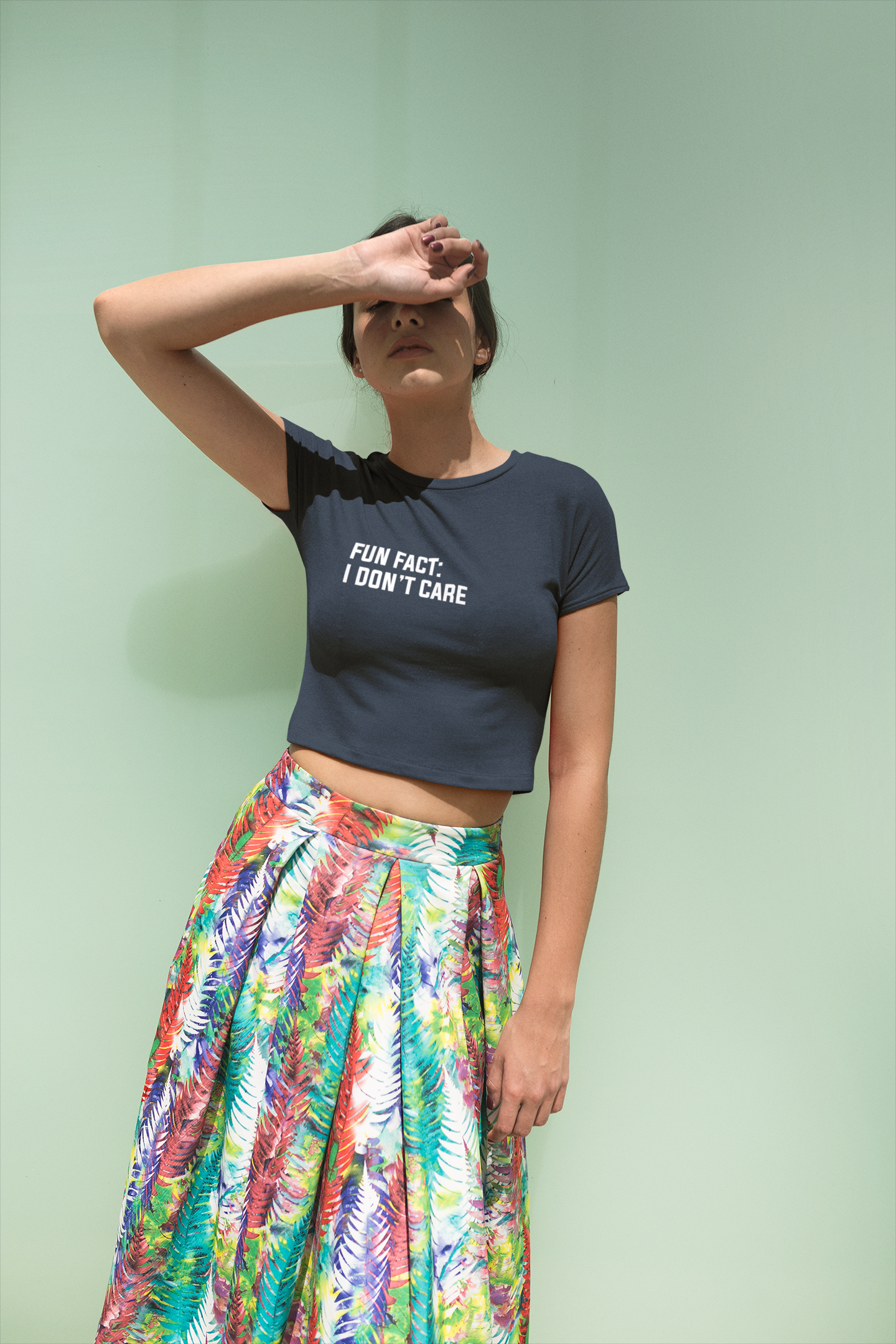 Fun Fact Quotes Women Crop Top- FunkyTeesClub