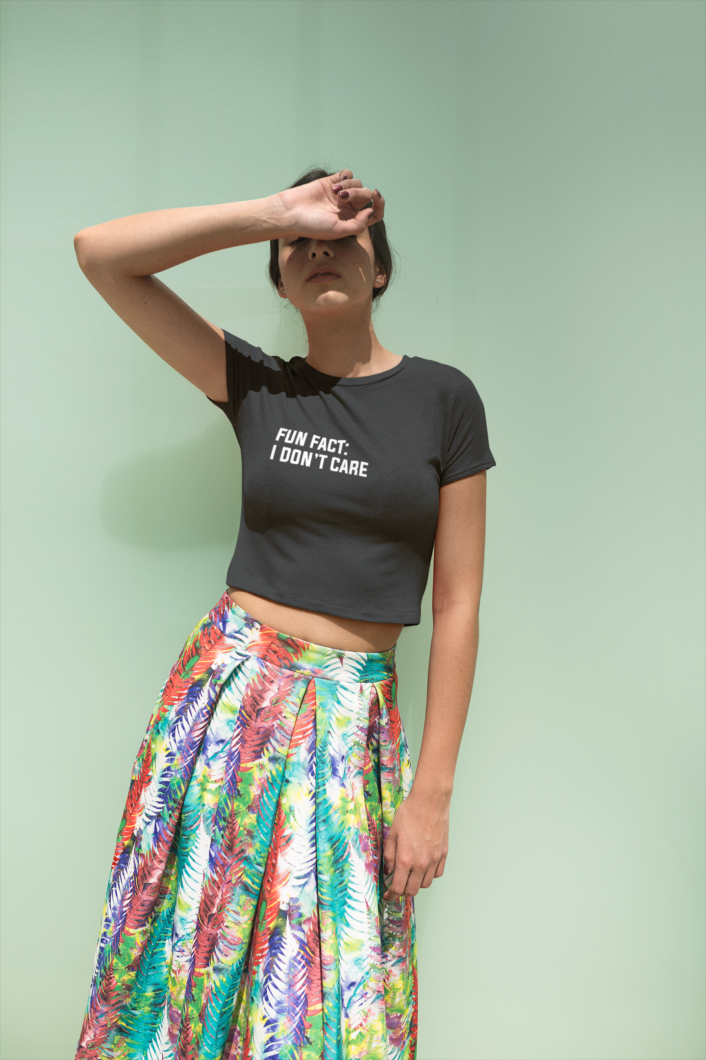 Fun Fact Quotes Women Crop Top- FunkyTeesClub