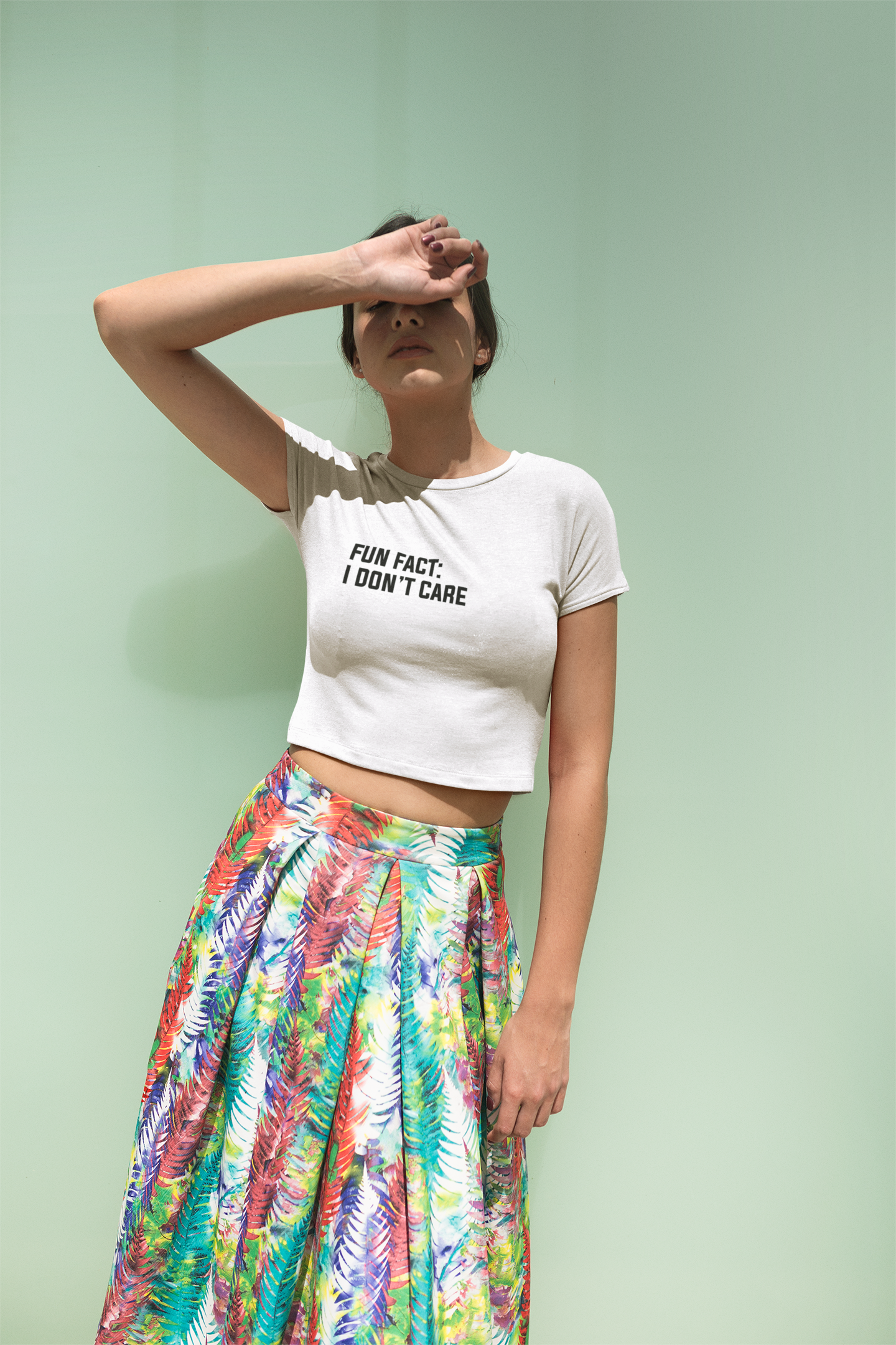 Fun Fact Quotes Women Crop Top- FunkyTeesClub