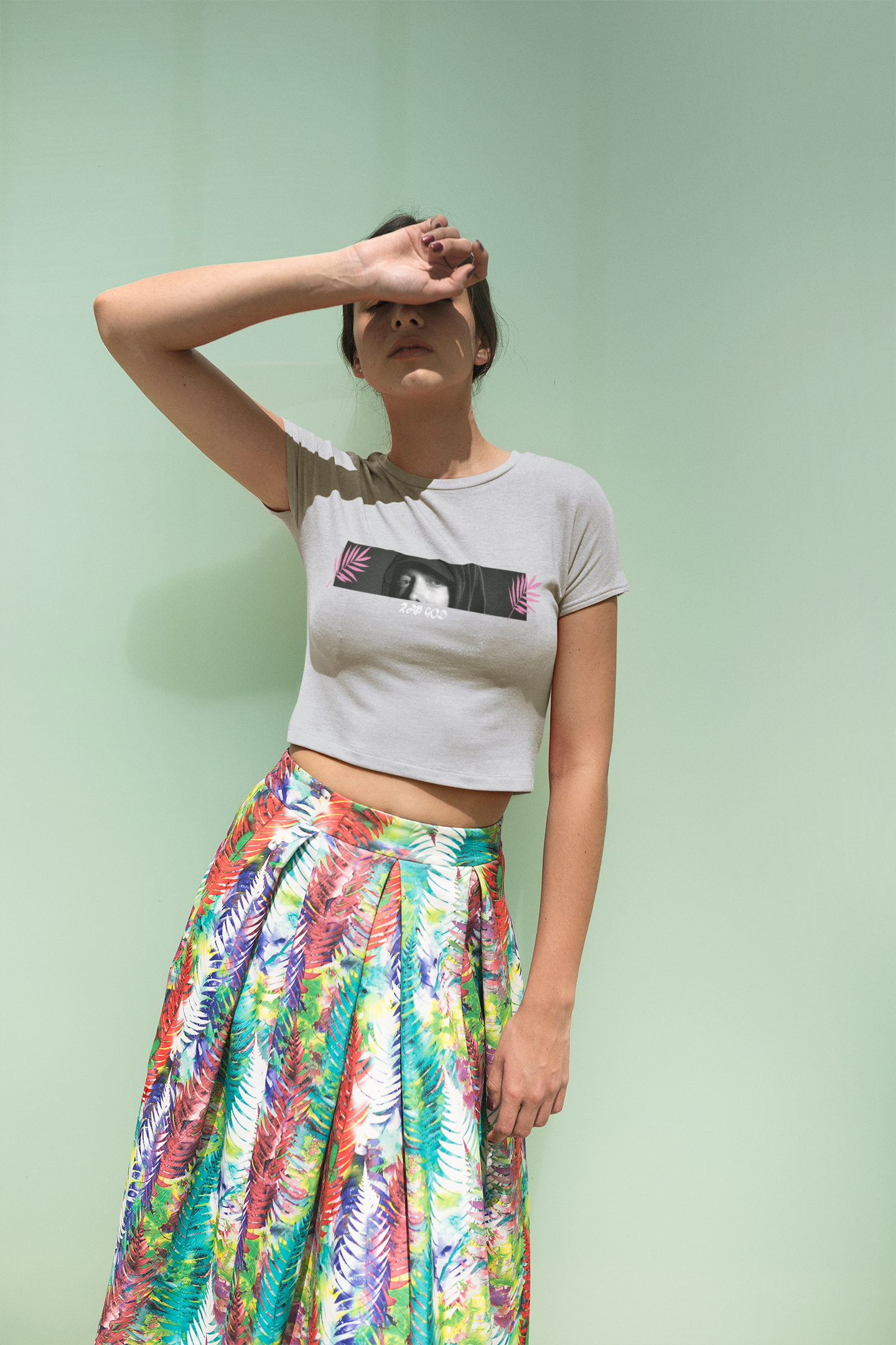 Rap God Minimals Women Crop Top- FunkyTeesClub