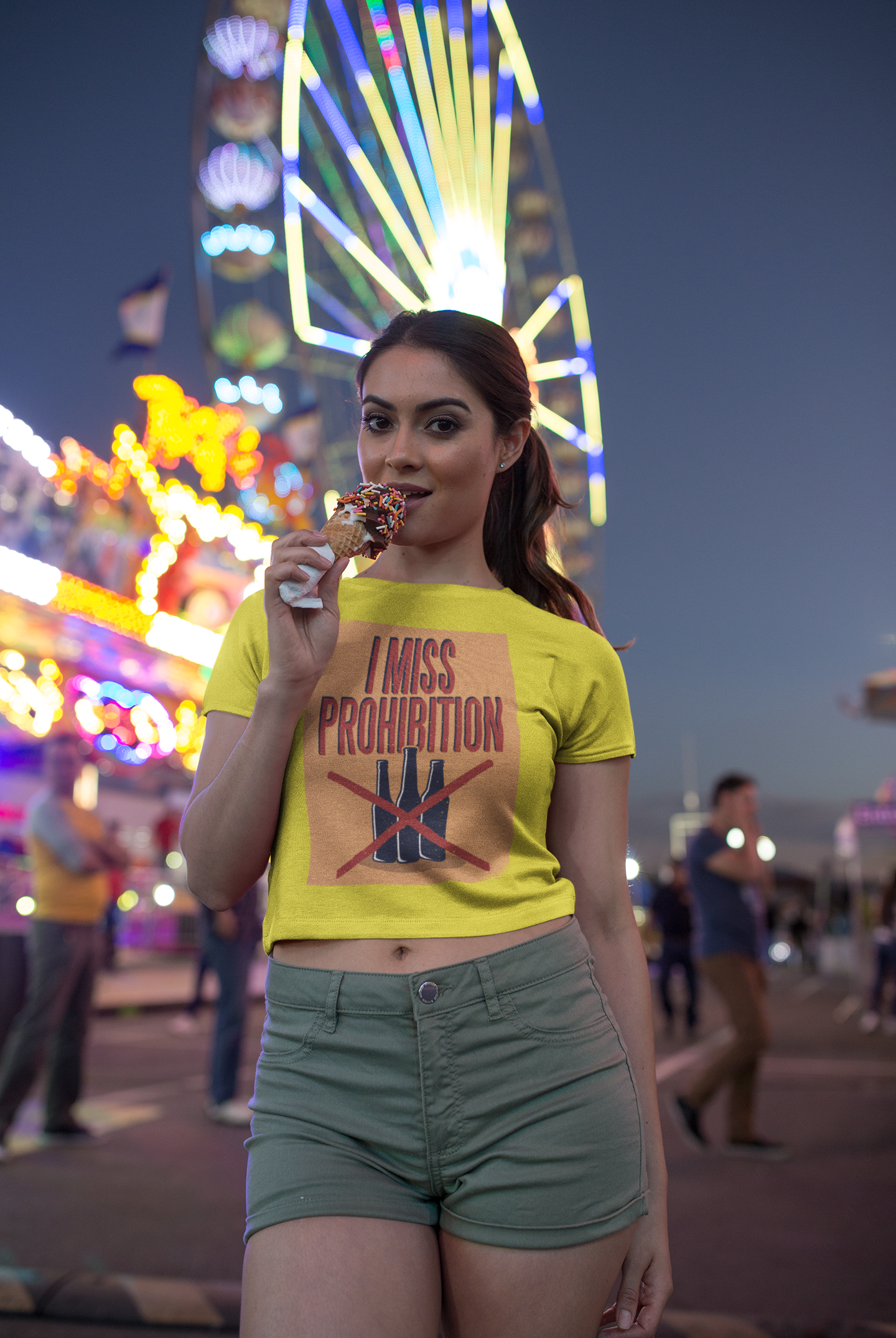 I miss prohibition Women Crop Top- FunkyTeesClub