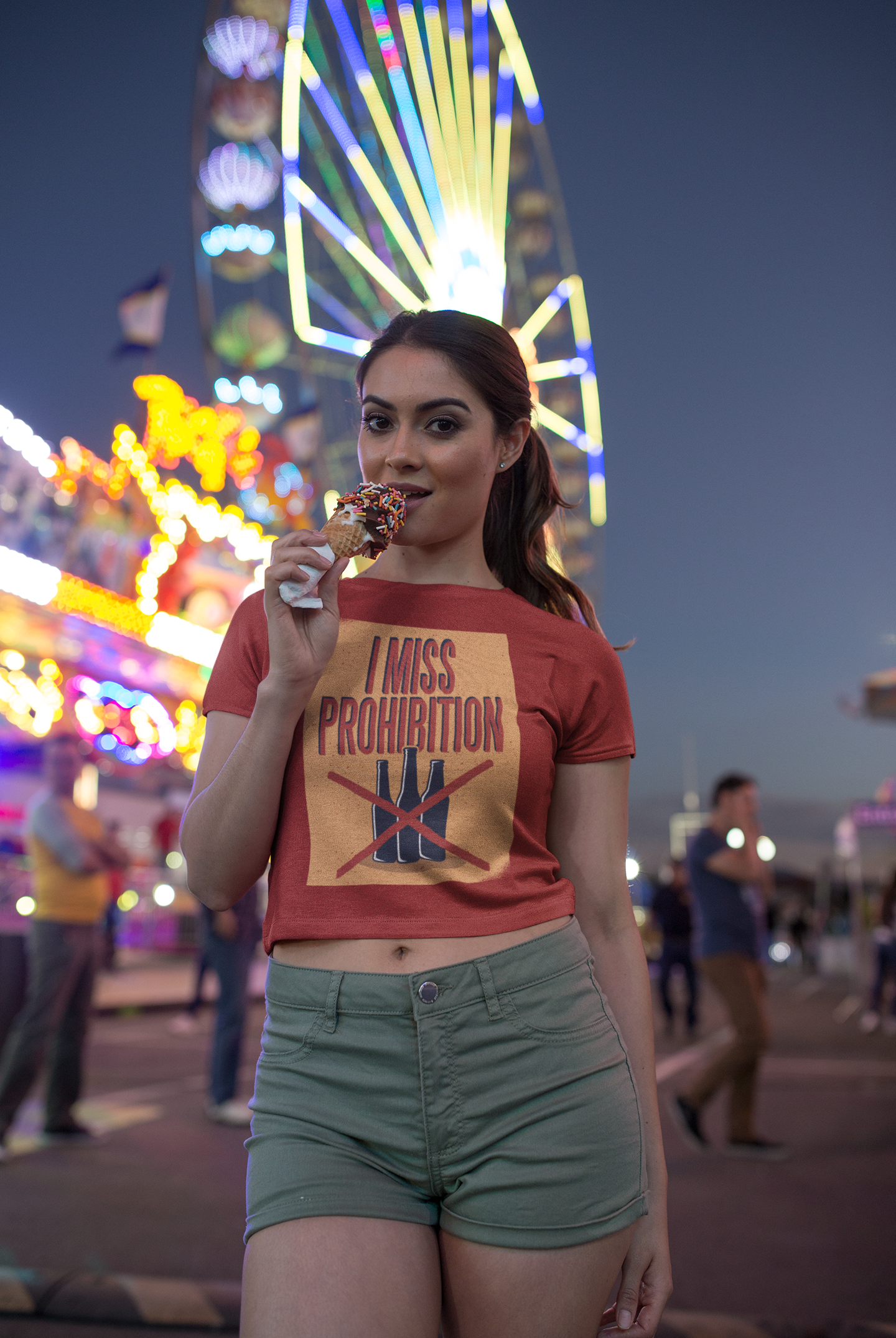 I miss prohibition Women Crop Top- FunkyTeesClub