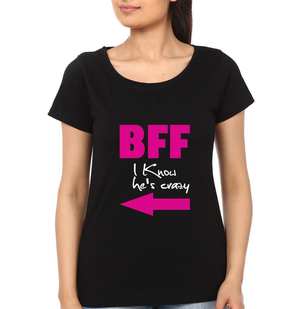 Crazy BFF Half Sleeves T-Shirts-FunkyTees