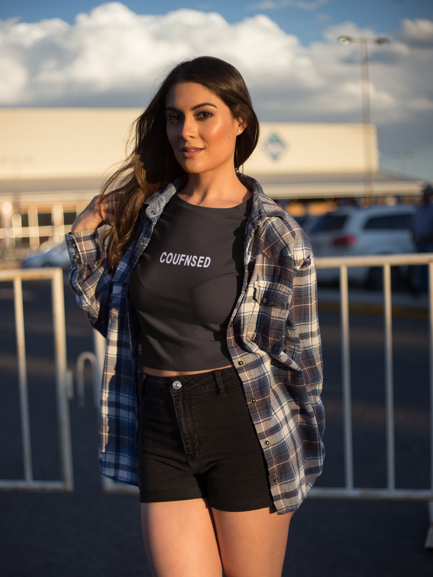 Counfuse Minimals Women Crop Top- FunkyTeesClub