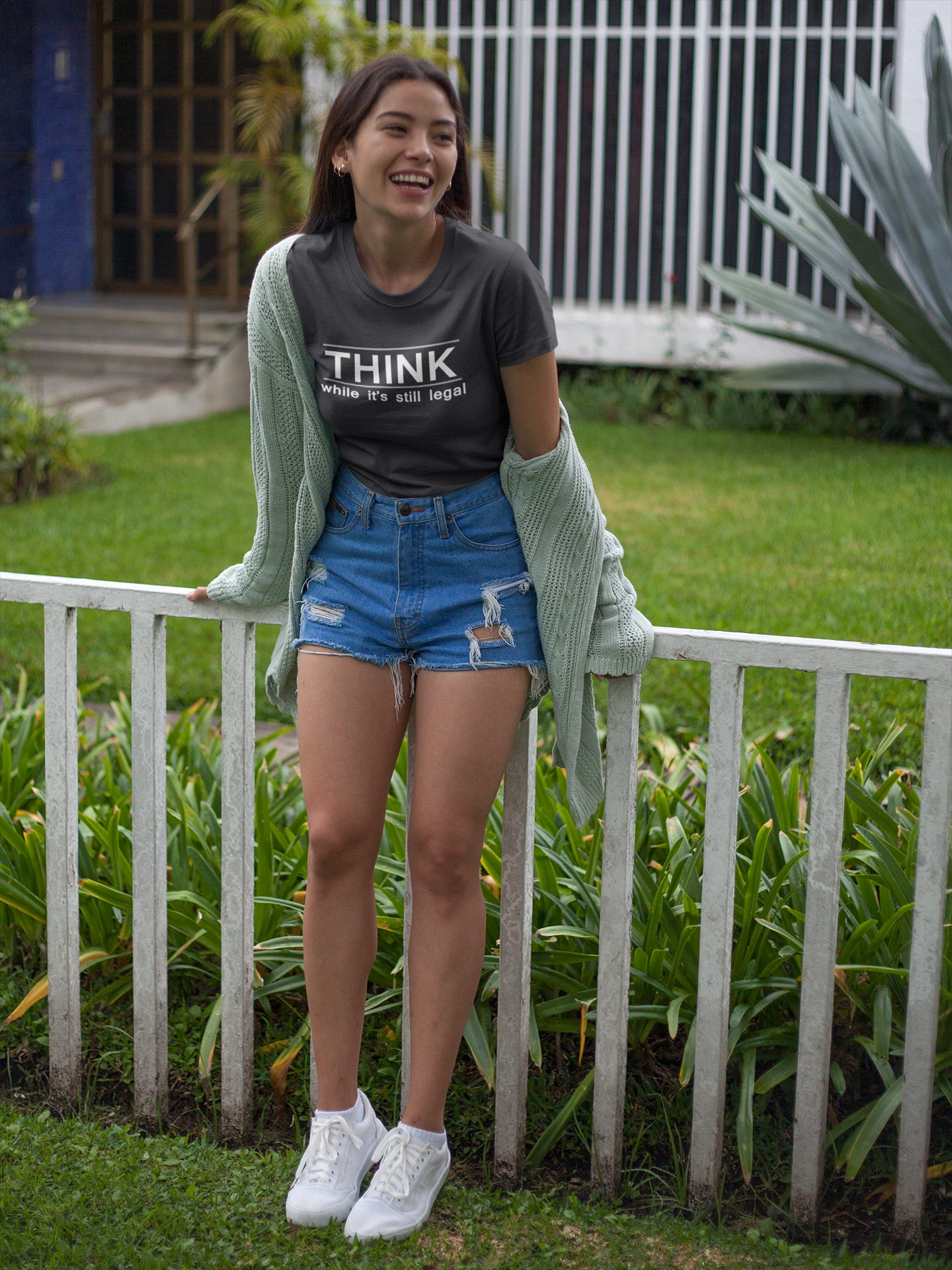 Think While Its Still Legal Anti Government Women Half Sleeves T-shirt- FunkyTeesClub