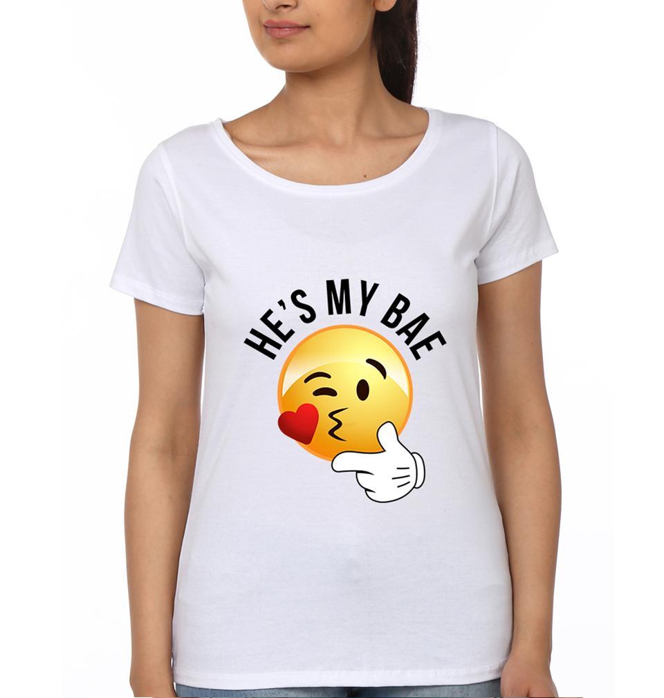 He Bae Couple Half Sleeves T-Shirts -FunkyTees