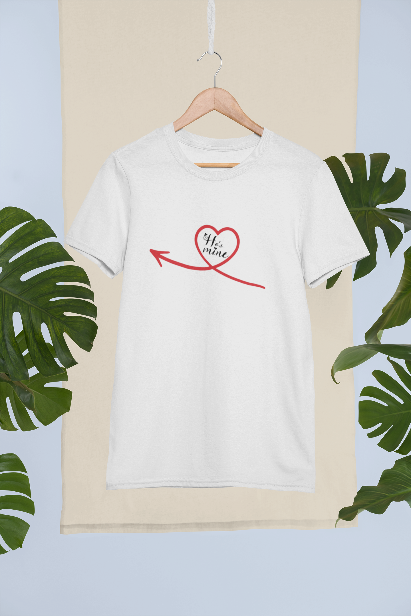 She Is Mine Couple Half Sleeves T-Shirts -FunkyTeesClub