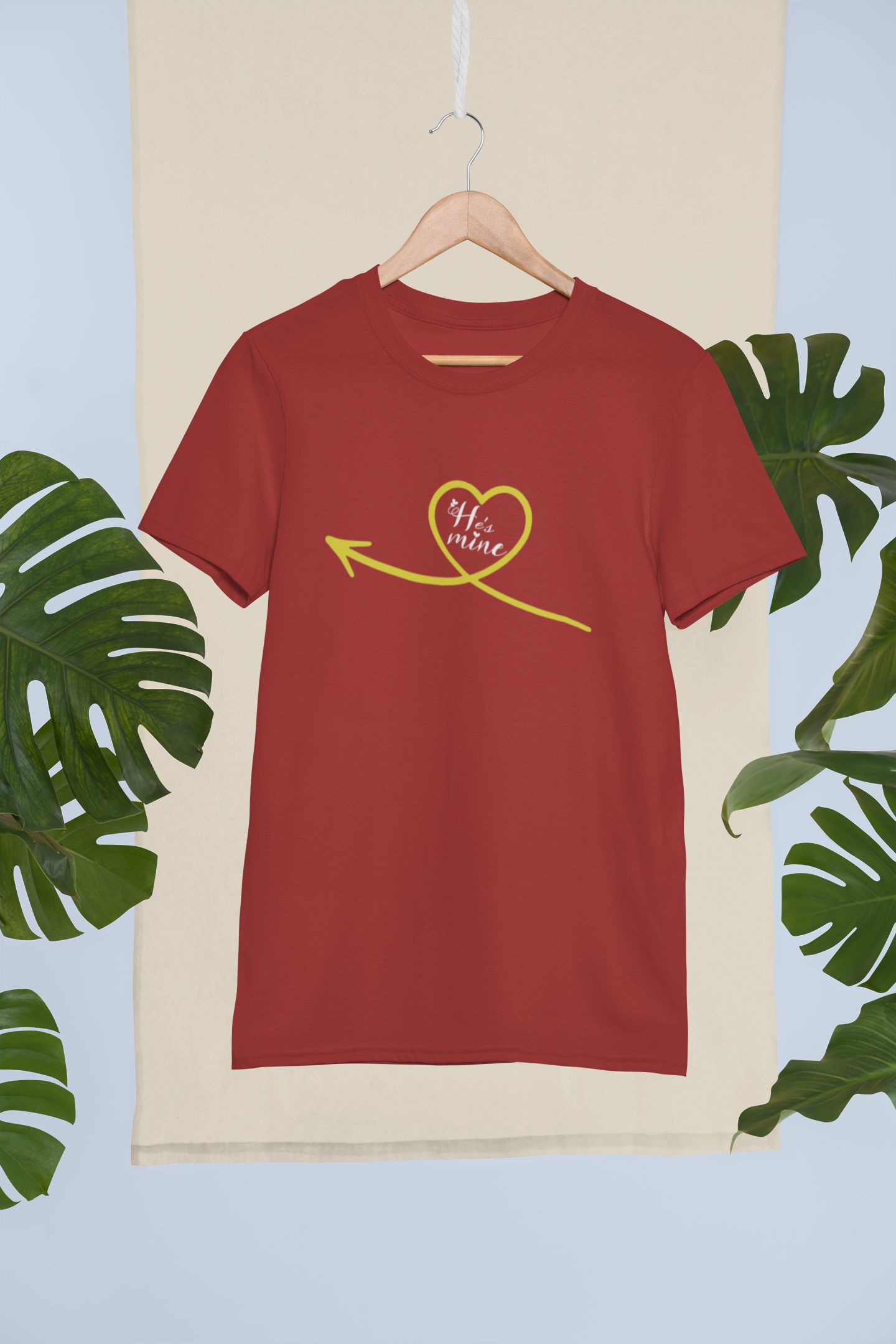 She Is Mine Couple Half Sleeves T-Shirts -FunkyTeesClub