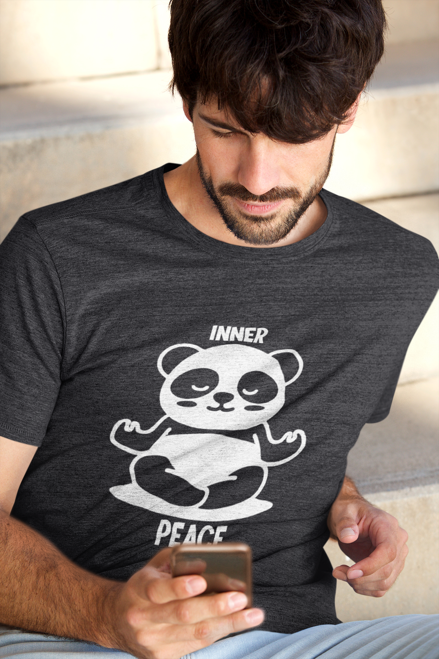 Inner Peace Mens Half Sleeves T-shirt- FunkyTeesClub