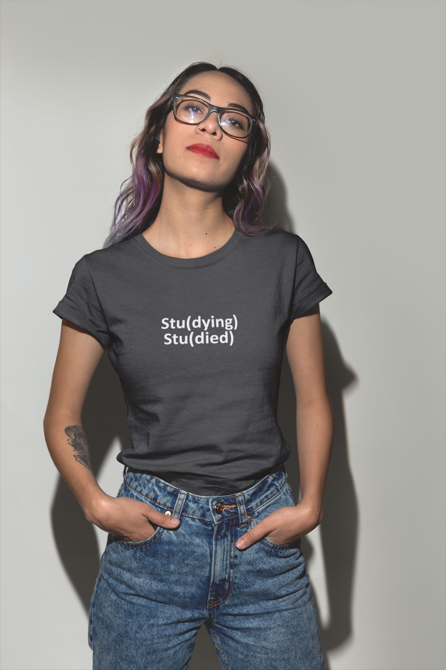 Study Women Half Sleeves T-shirt- FunkyTeesClub