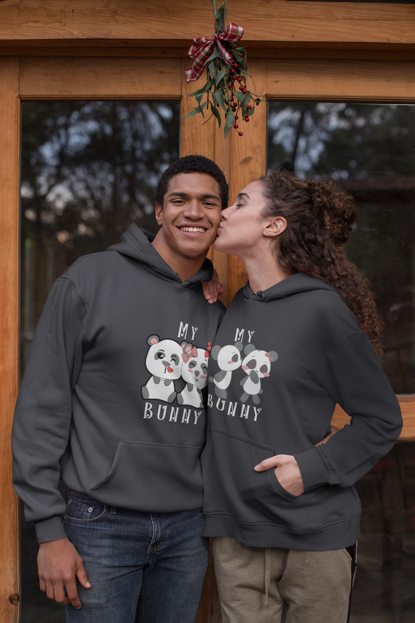 My Honey My Bunny Couple Hoodie-FunkyTeesClub