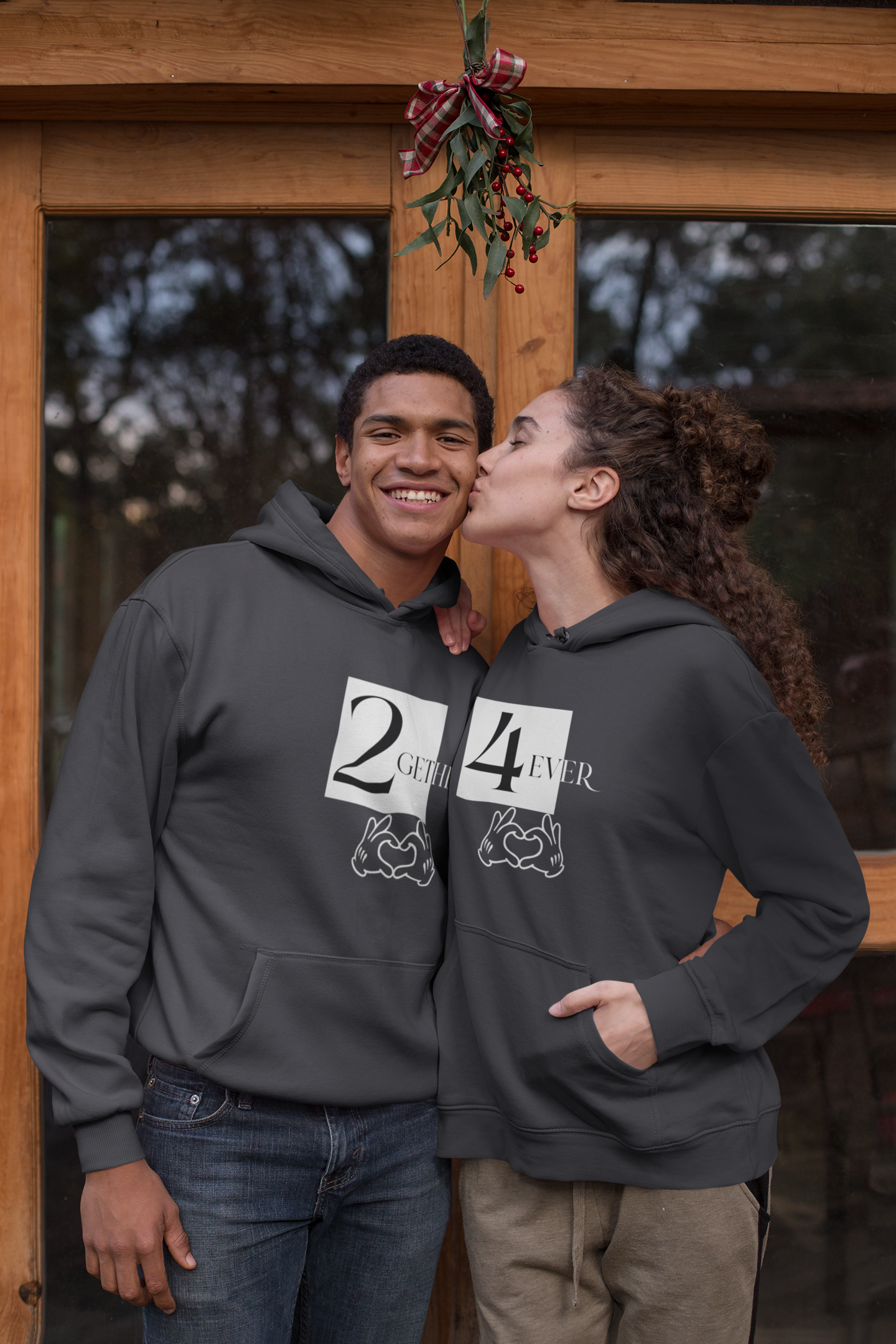 Together Forever Couple Hoodie-FunkyTeesClub