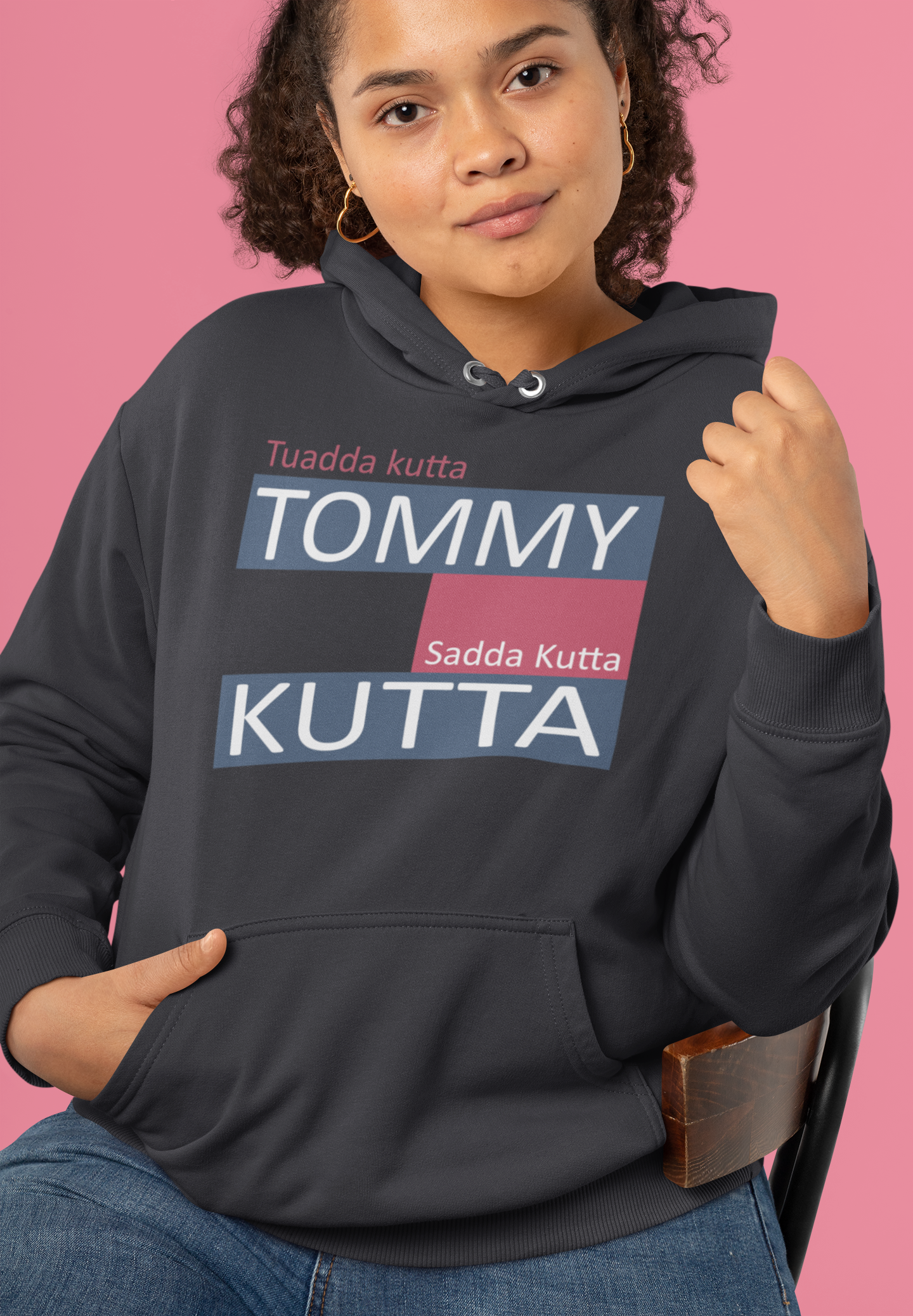 Tommy Kutta Desi Hoodies for Women-FunkyTeesClub