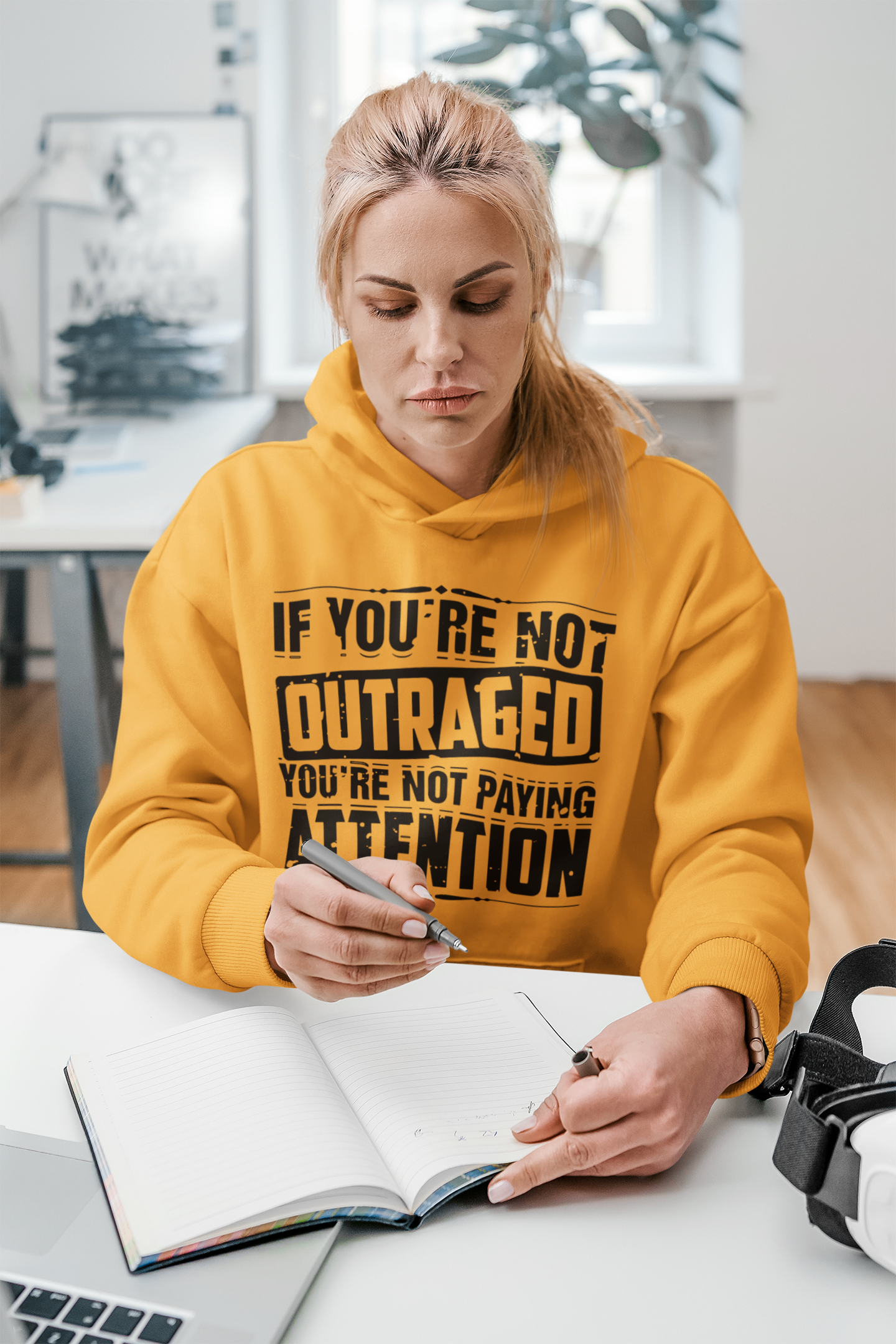 If You Are Not Outraged You Are Not Paying Attention Anti Government Hoodies for Women-FunkyTeesClub