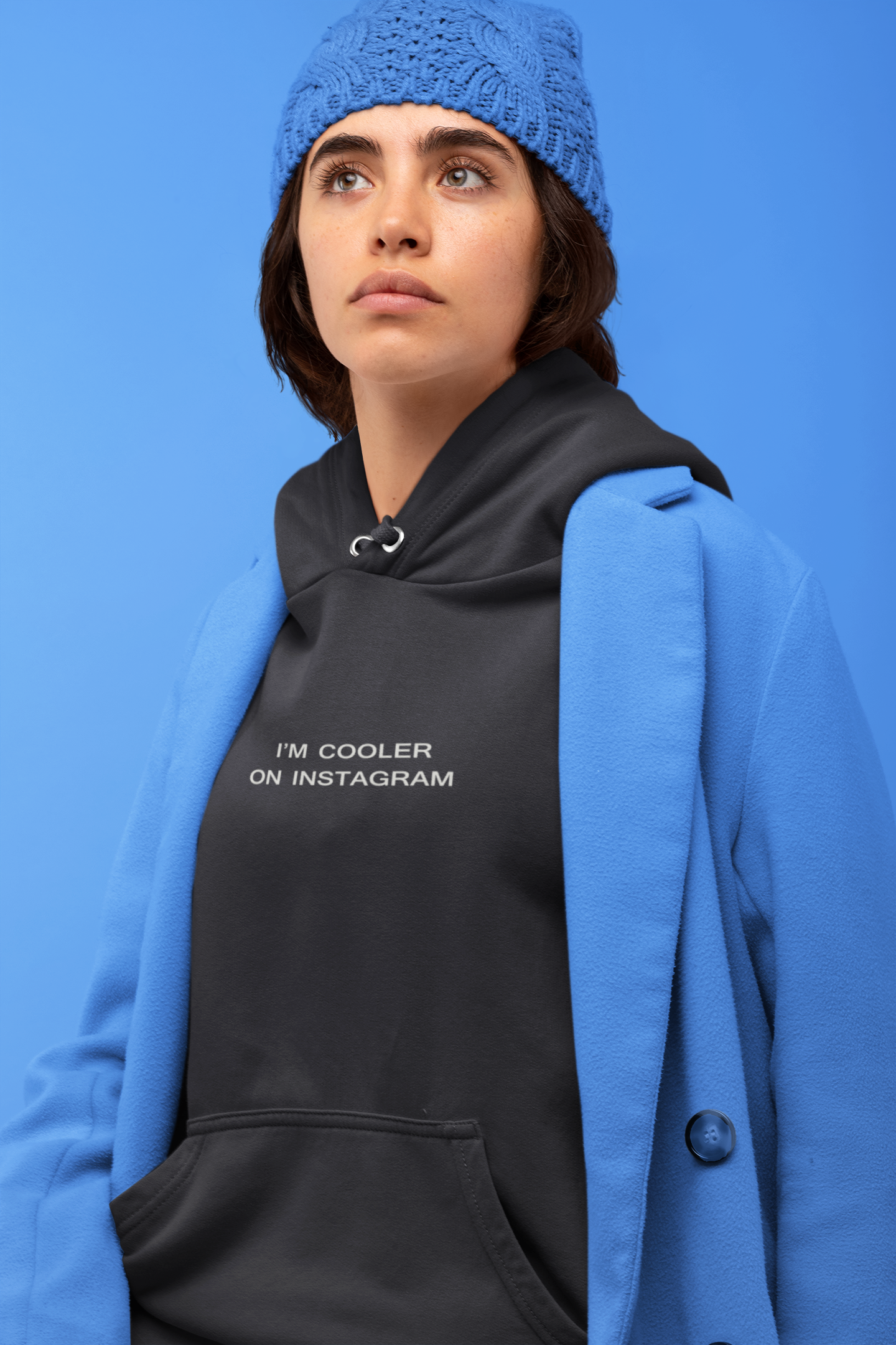 I Am Cooler On Instagram Hoodies for Women-FunkyTeesClub