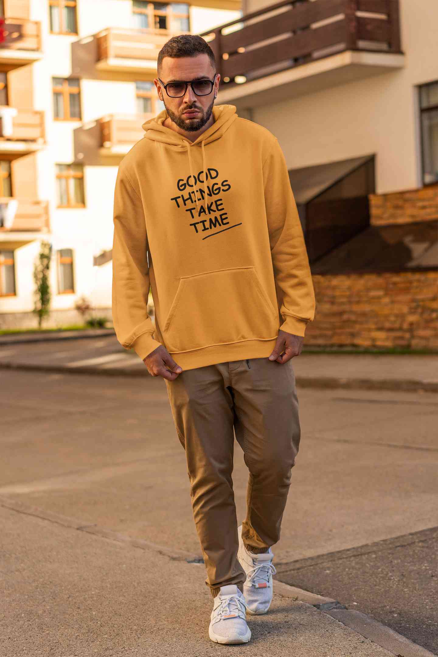 Good Things Take Time Men Hoodies-FunkyTeesClub