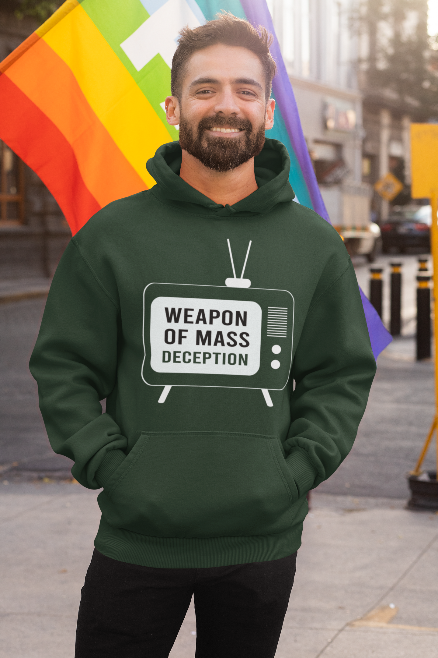 Weapon Of Mass Deception Anti Government Men Hoodies-FunkyTeesClub