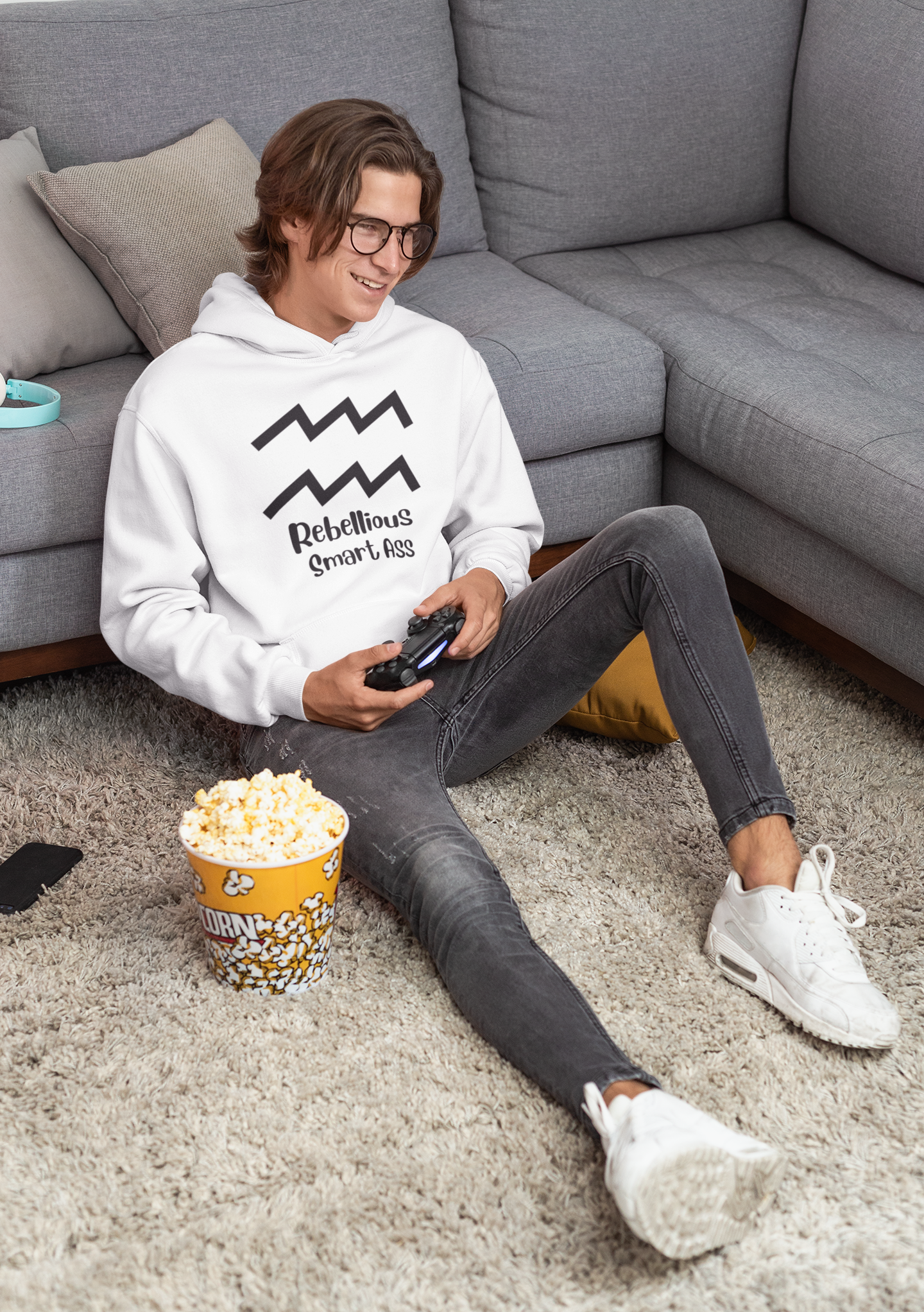 Aquarius Zodiac Sign Men Hoodies-FunkyTeesClub