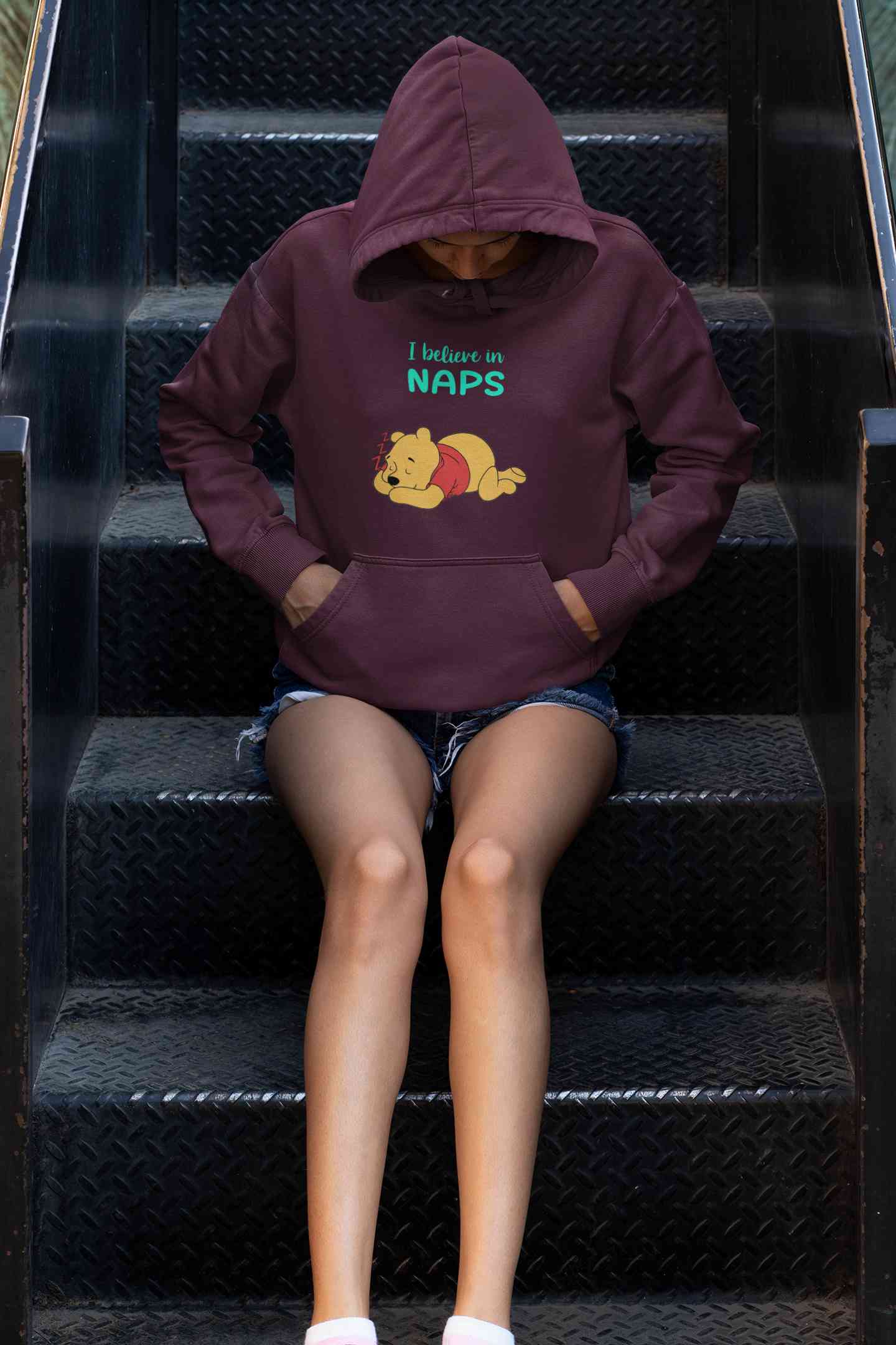 I Believe In Naps Hoodies for Women-FunkyTeesClub