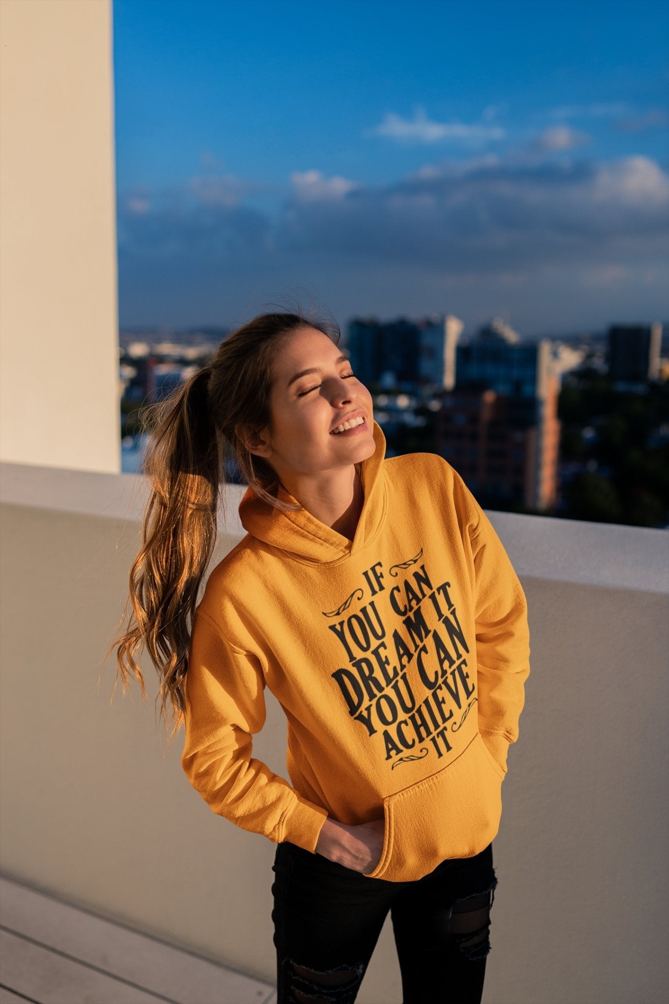 If You Can Dream It Typography Hoodies for Women-FunkyTeesClub - Funky Tees Club